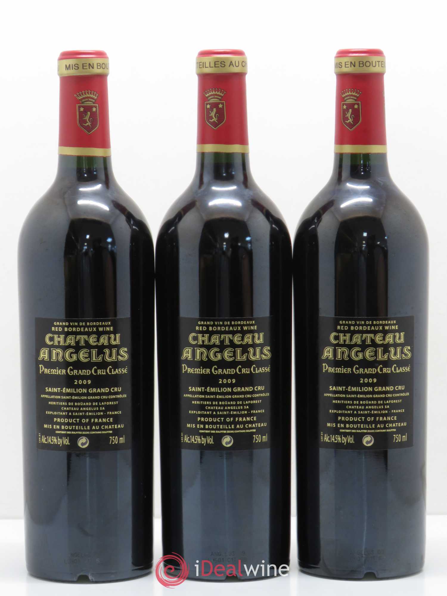 Château Angélus 1er Grand Cru Classé A 2009 - Lot de 12 bouteilles - 8