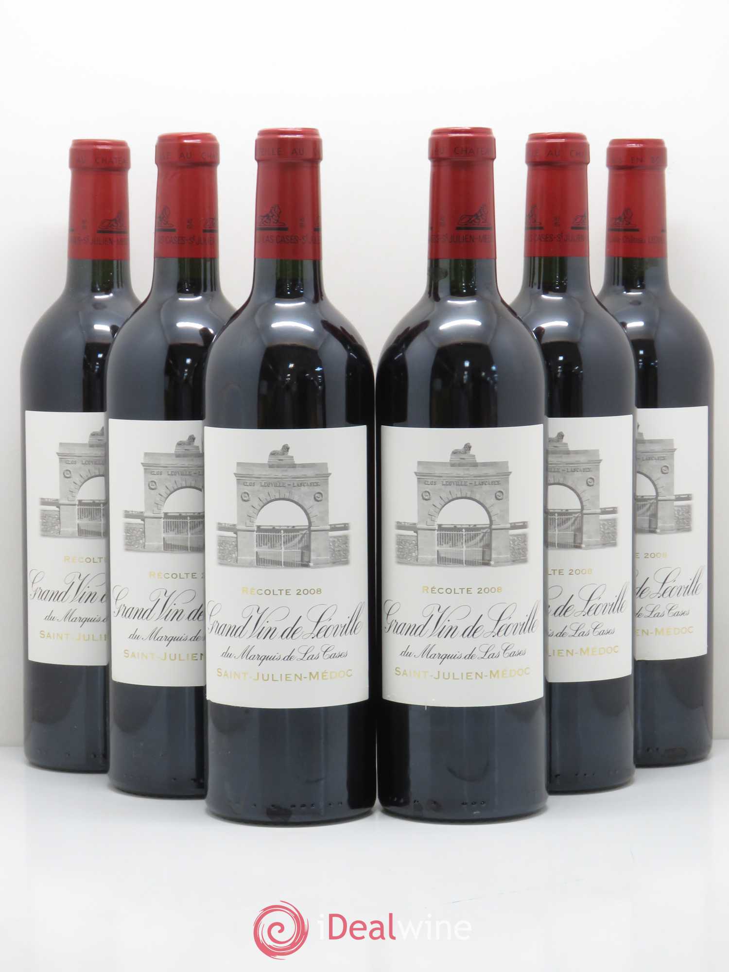 Château Léoville Las Cases 2ème Grand Cru Classé 2008 - Lot de 6 bouteilles - 0