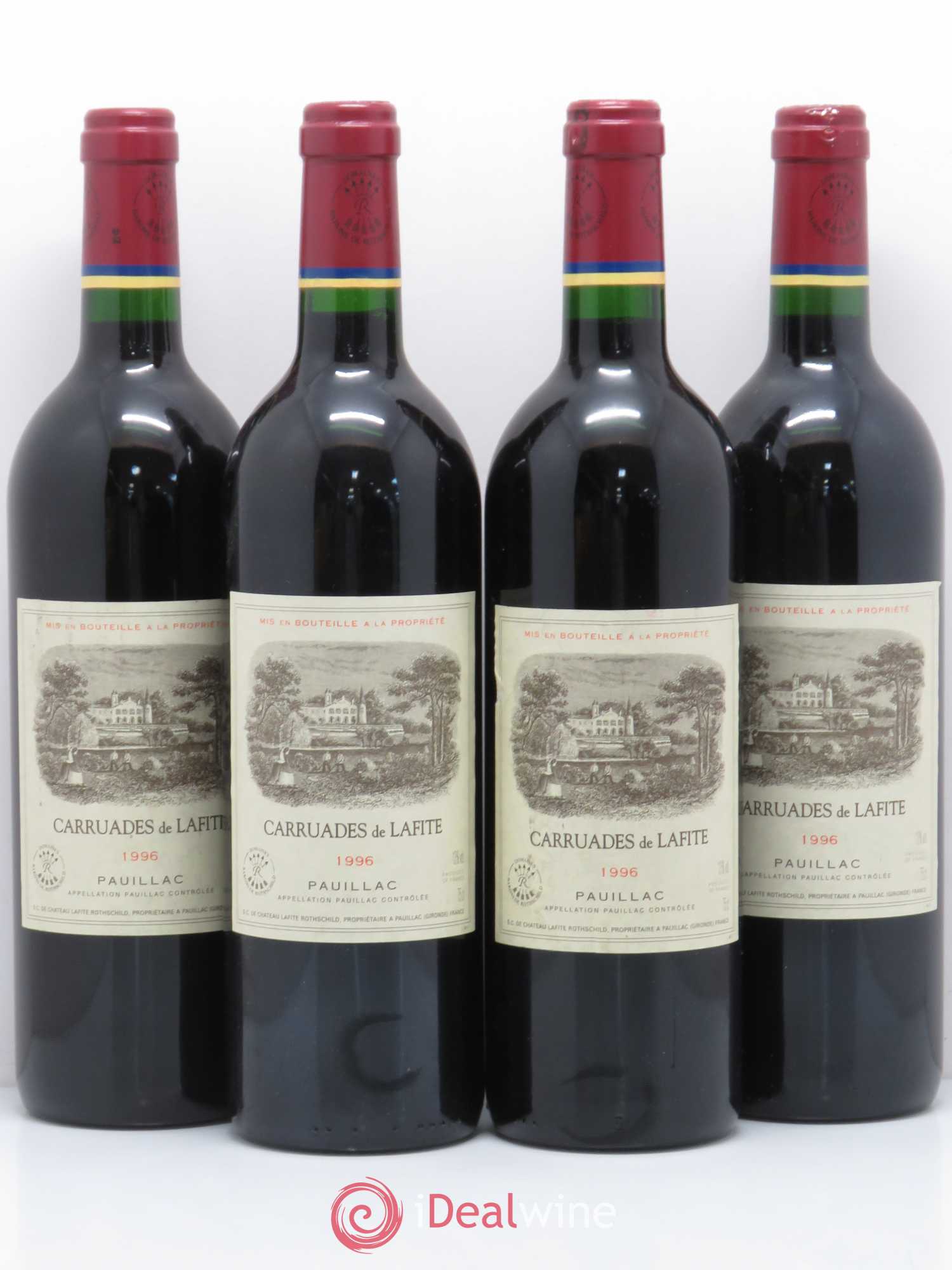 Carruades de Lafite Rothschild Second Vin 1996 - Lot de 4 bouteilles - 0