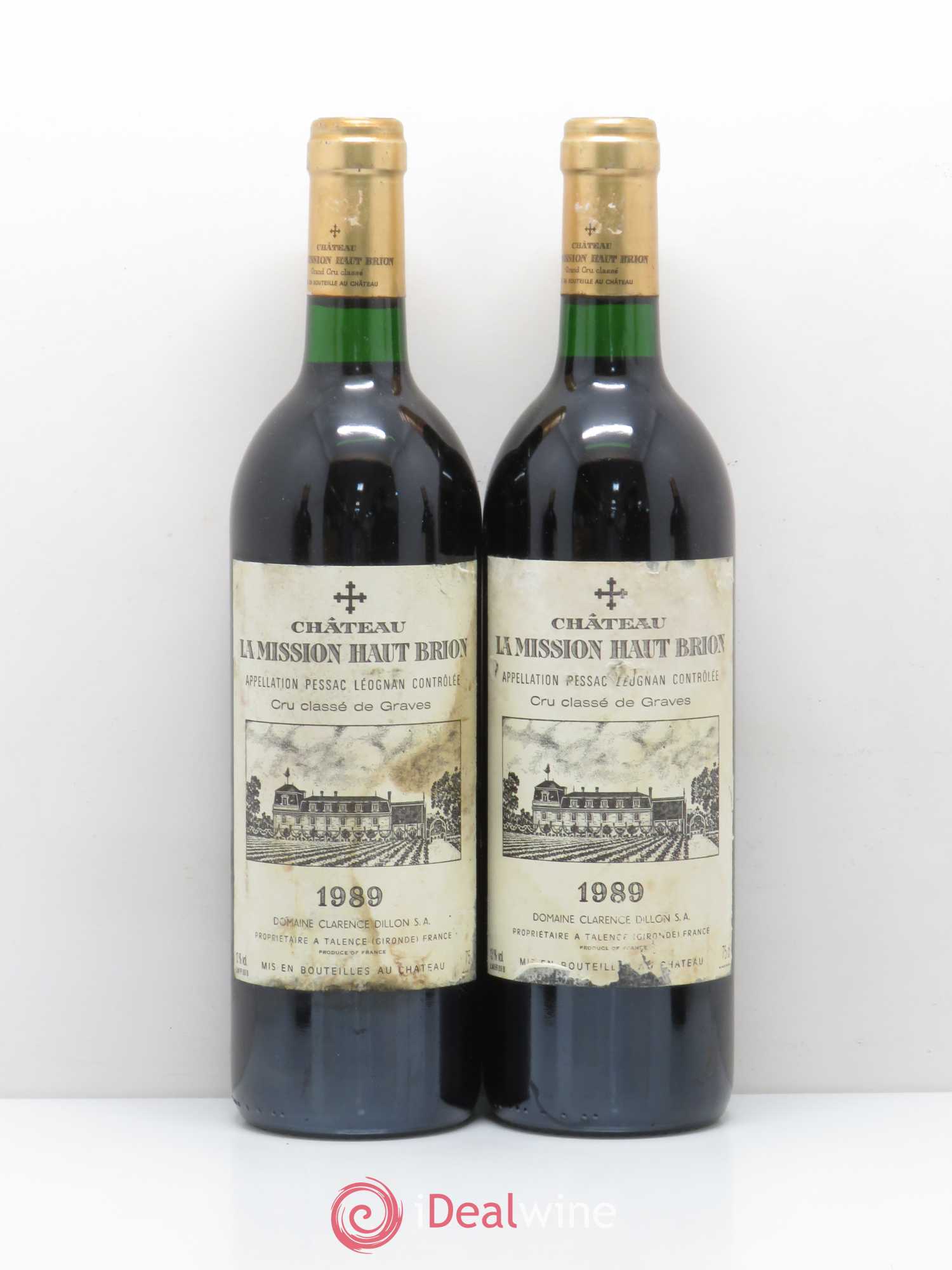 Château la Mission Haut-Brion Cru Classé de Graves 1989 - Lot de 4 bouteilles - 2
