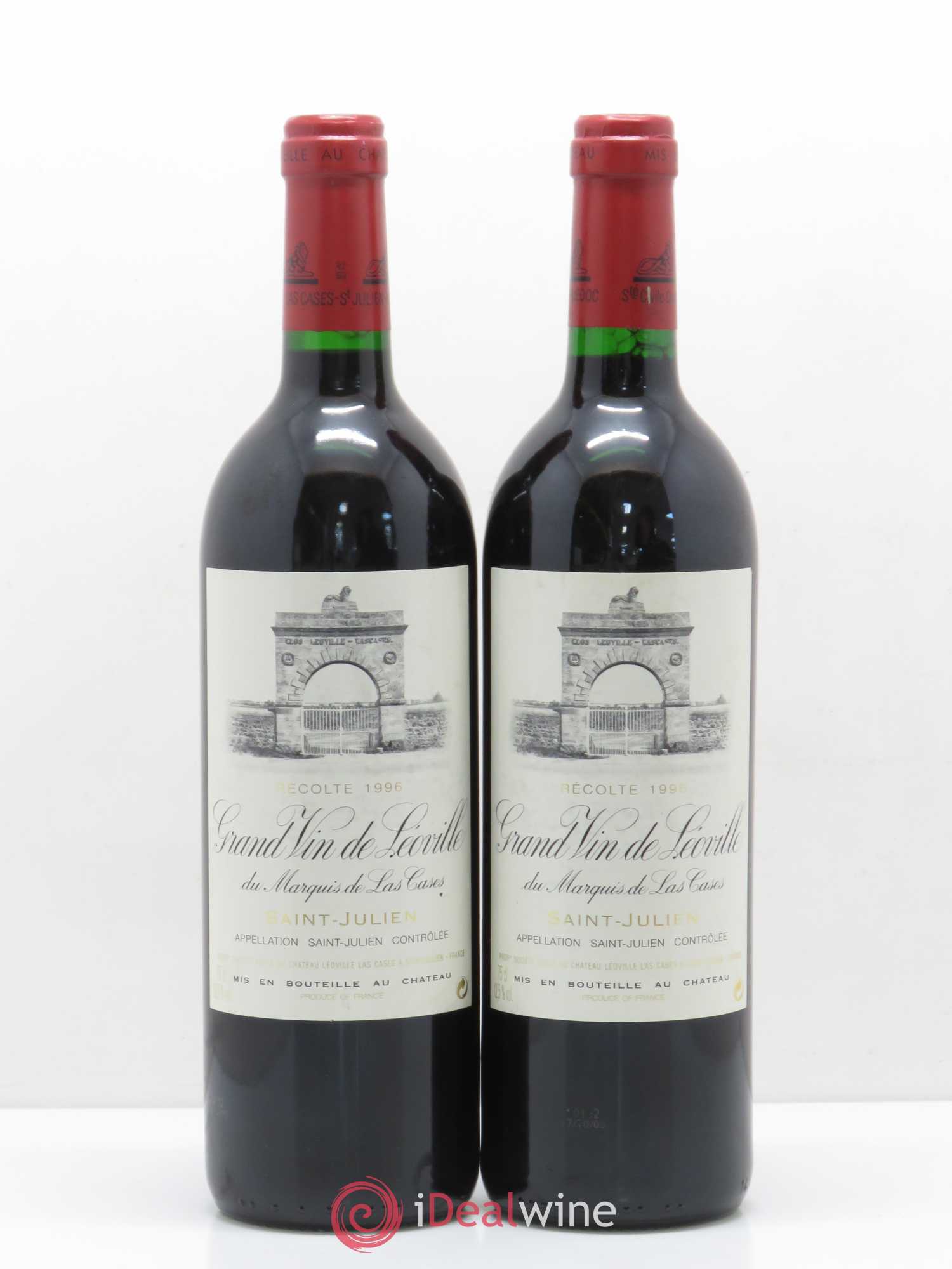 Château Léoville Las Cases 2ème Grand Cru Classé 1996 - Lot de 2 bouteilles - 0