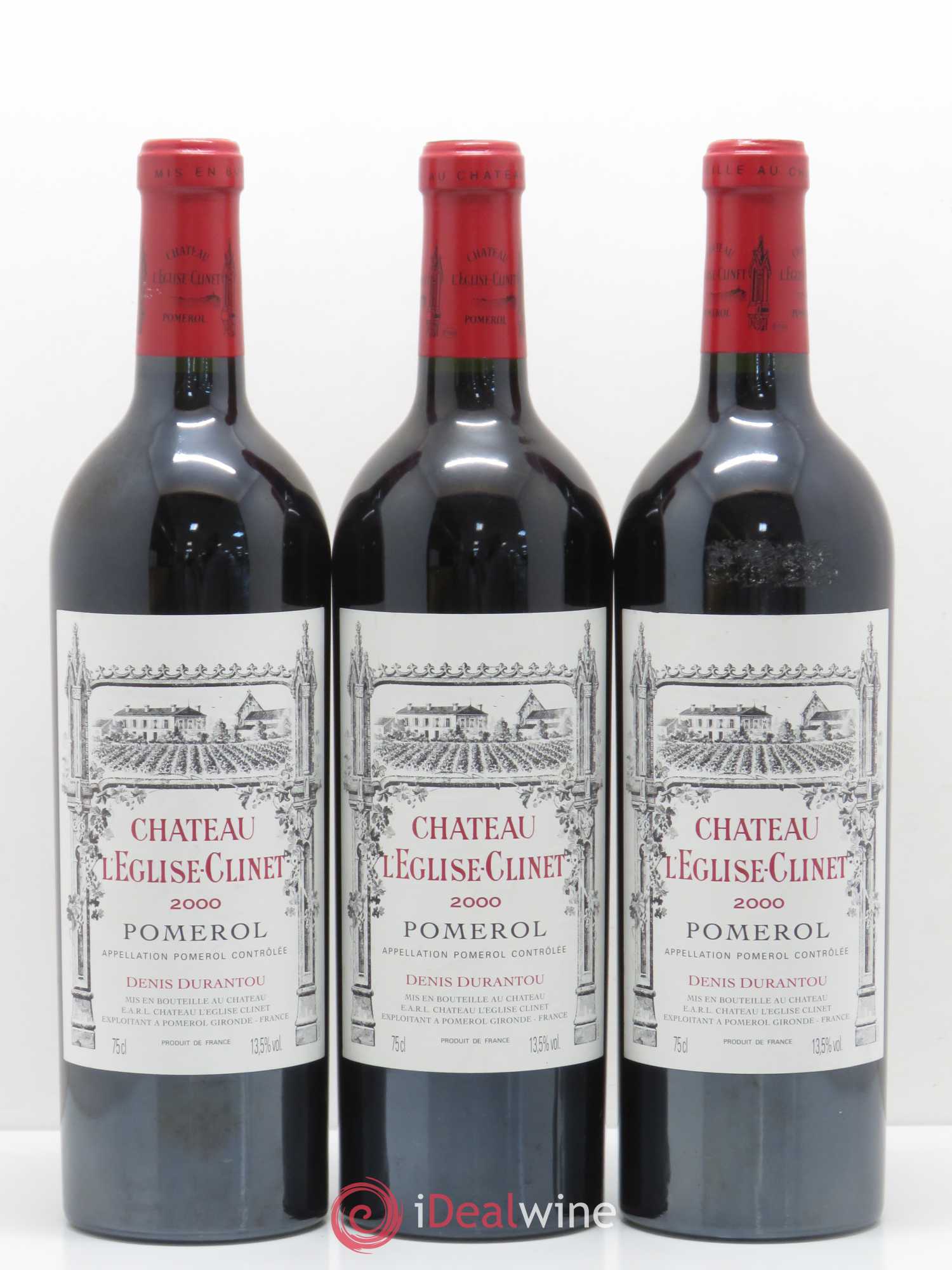 Château l' Église Clinet 2000 - Lot de 3 bouteilles - 0