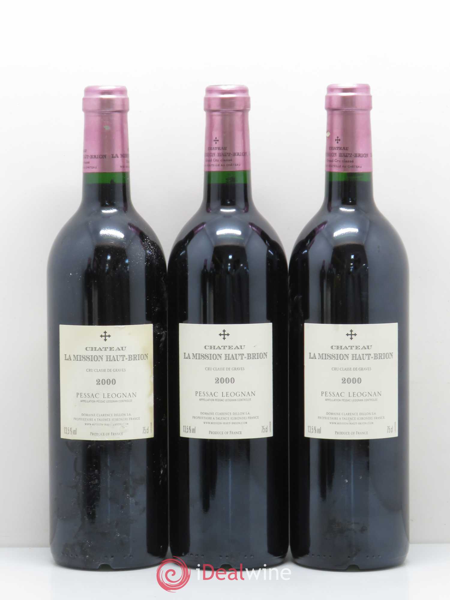 Château la Mission Haut-Brion Cru Classé de Graves 2000 - Lot de 6 bouteilles - 2