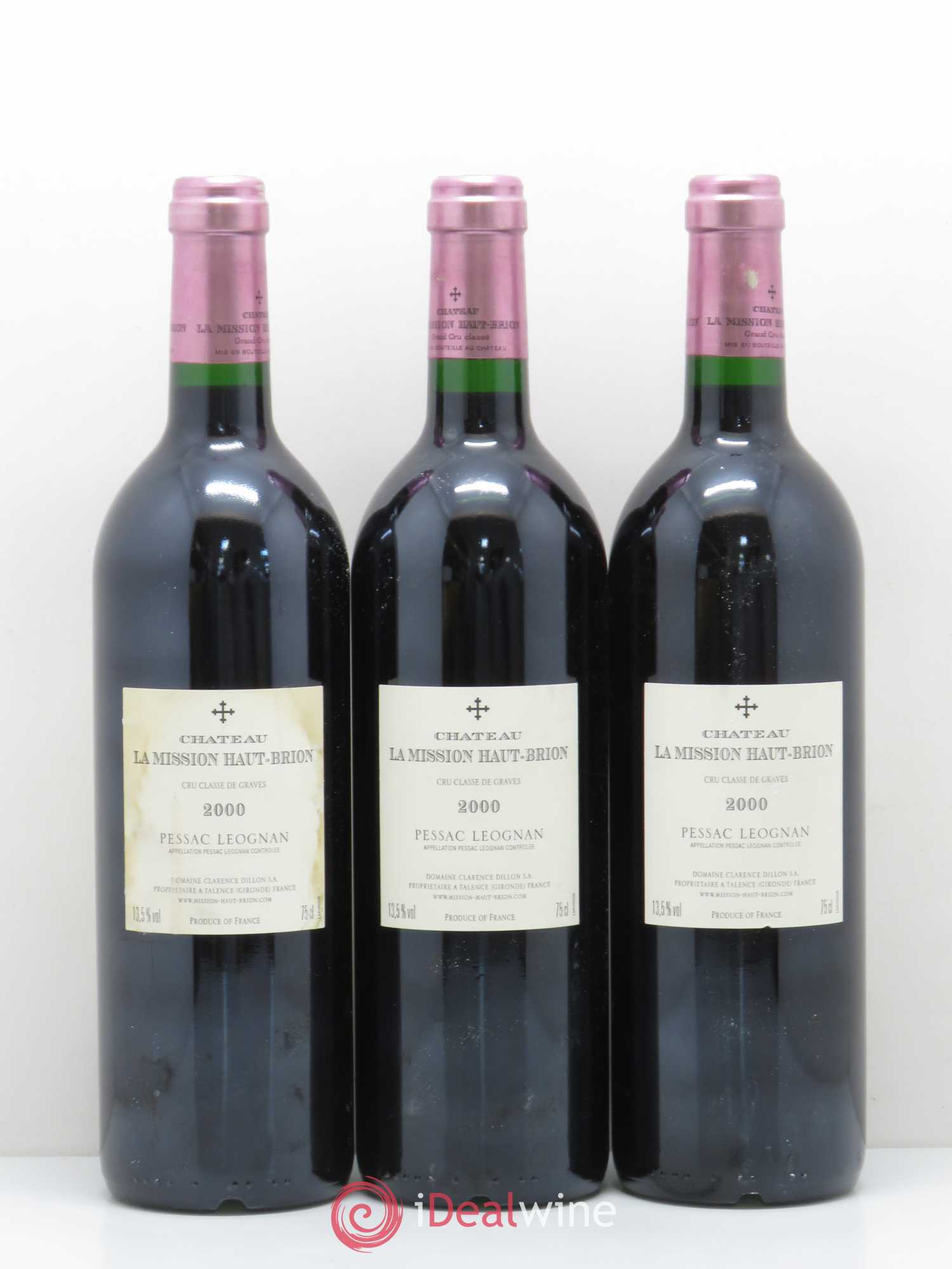 Château la Mission Haut-Brion Cru Classé de Graves 2000 - Lot de 6 bouteilles - 4
