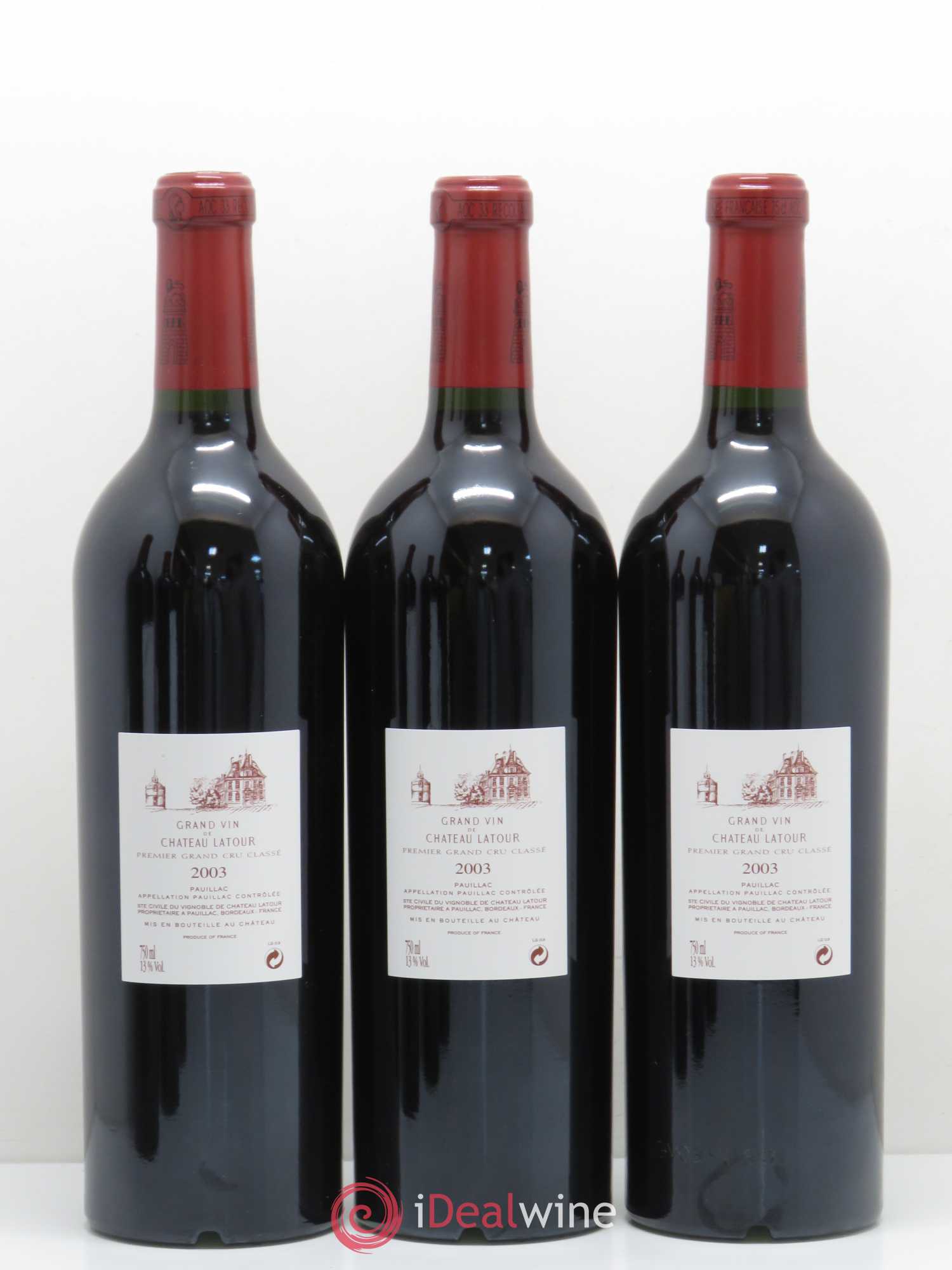 Château Latour 1er Grand Cru Classé 2003 - Lot de 6 bouteilles - 2