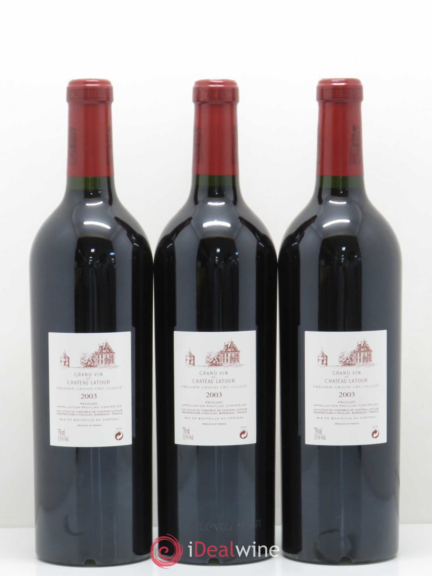 Château Latour 1er Grand Cru Classé 2003 - Lot de 6 bouteilles - 4
