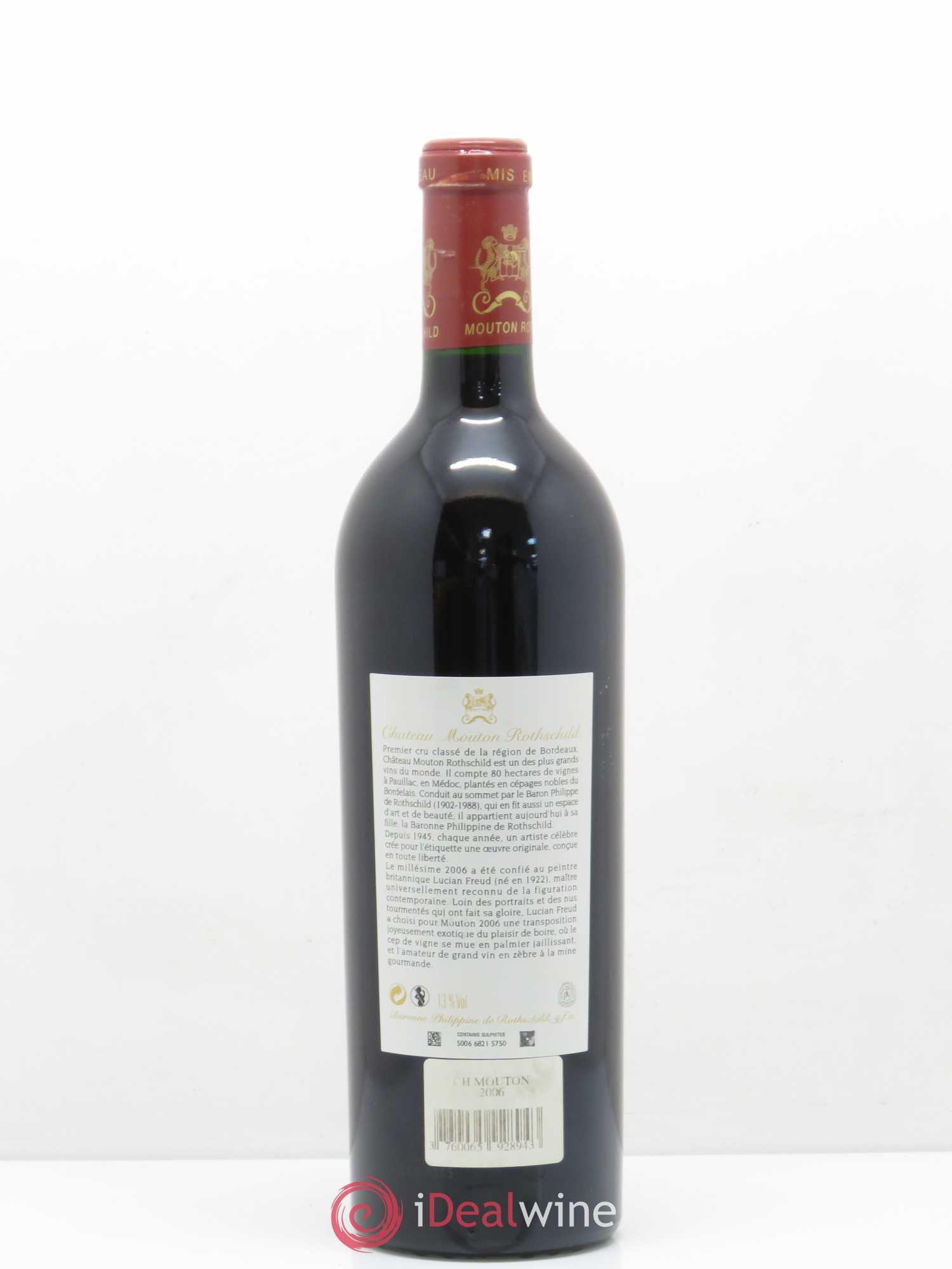 Château Mouton Rothschild 1er Grand Cru Classé 2006 - Lot de 1 bouteille - 1