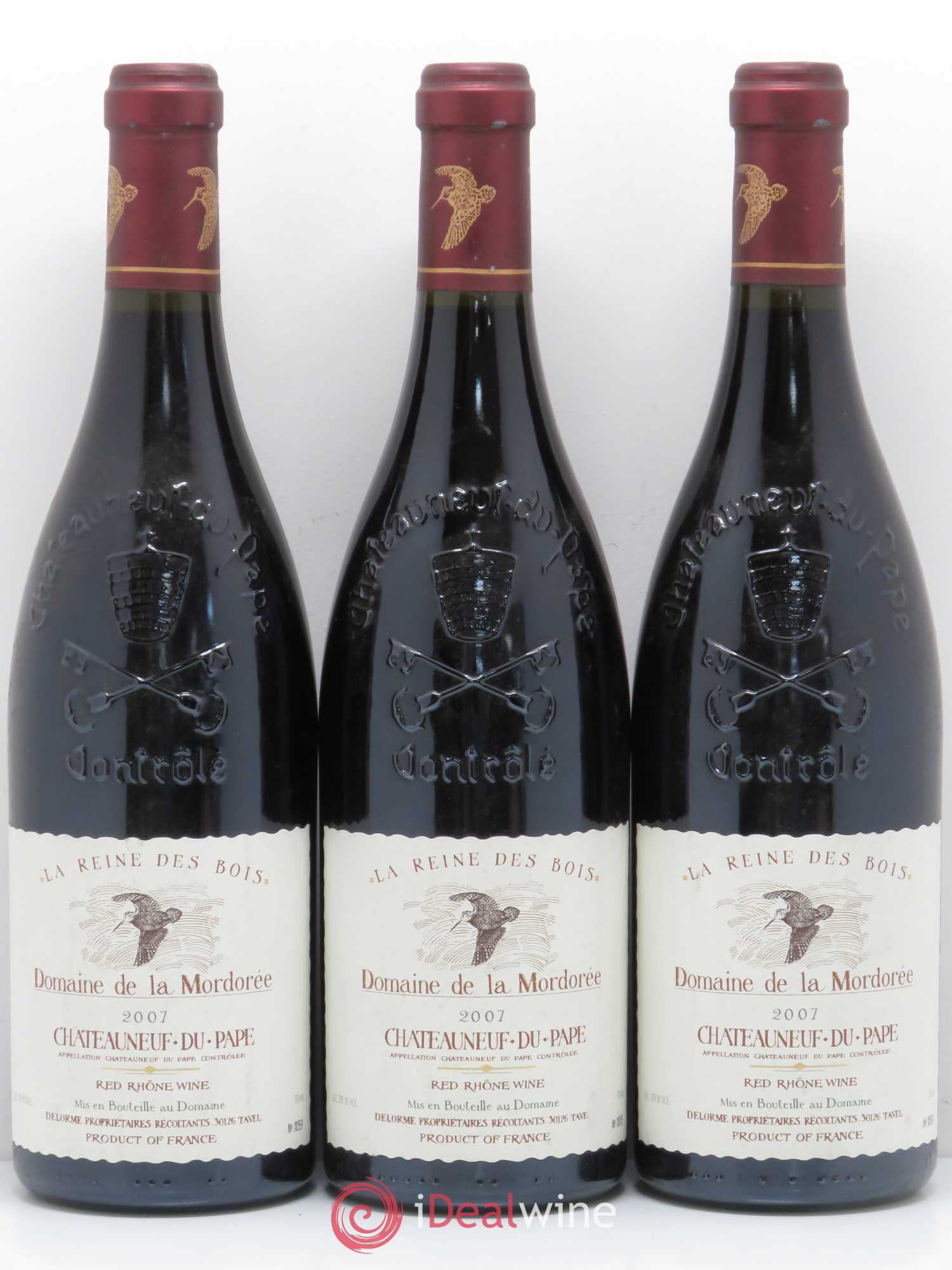 Châteauneuf-du-Pape Cuvée de la Reine des Bois La Mordorée (Domaine de) 2007 - Lot de 3 bouteilles - 0