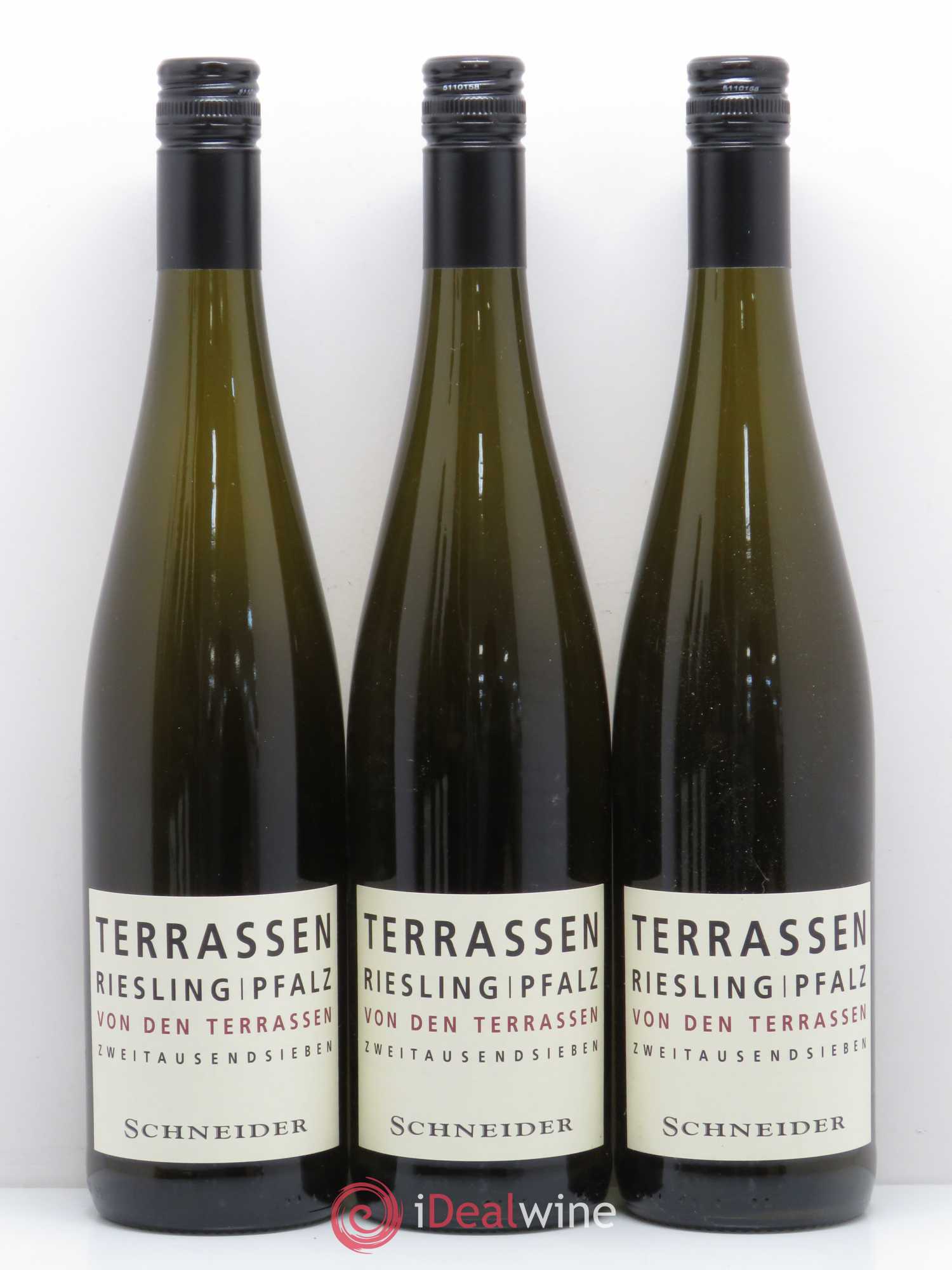 Riesling Pfalz Von Den Terrassen Zweitausendsieben Weingut Schneider 2007 - Posten von 6 Flaschen - 1
