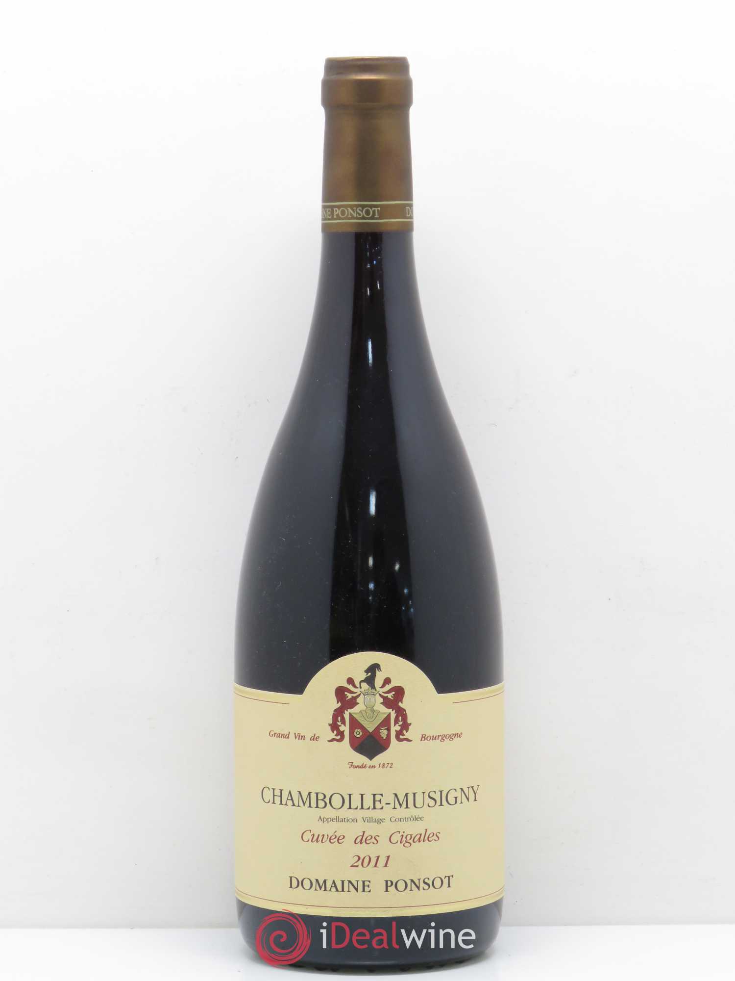 Chambolle-Musigny Cuvée des Cigales Ponsot (Domaine) 2011 - Lot de 1 bouteille - 0