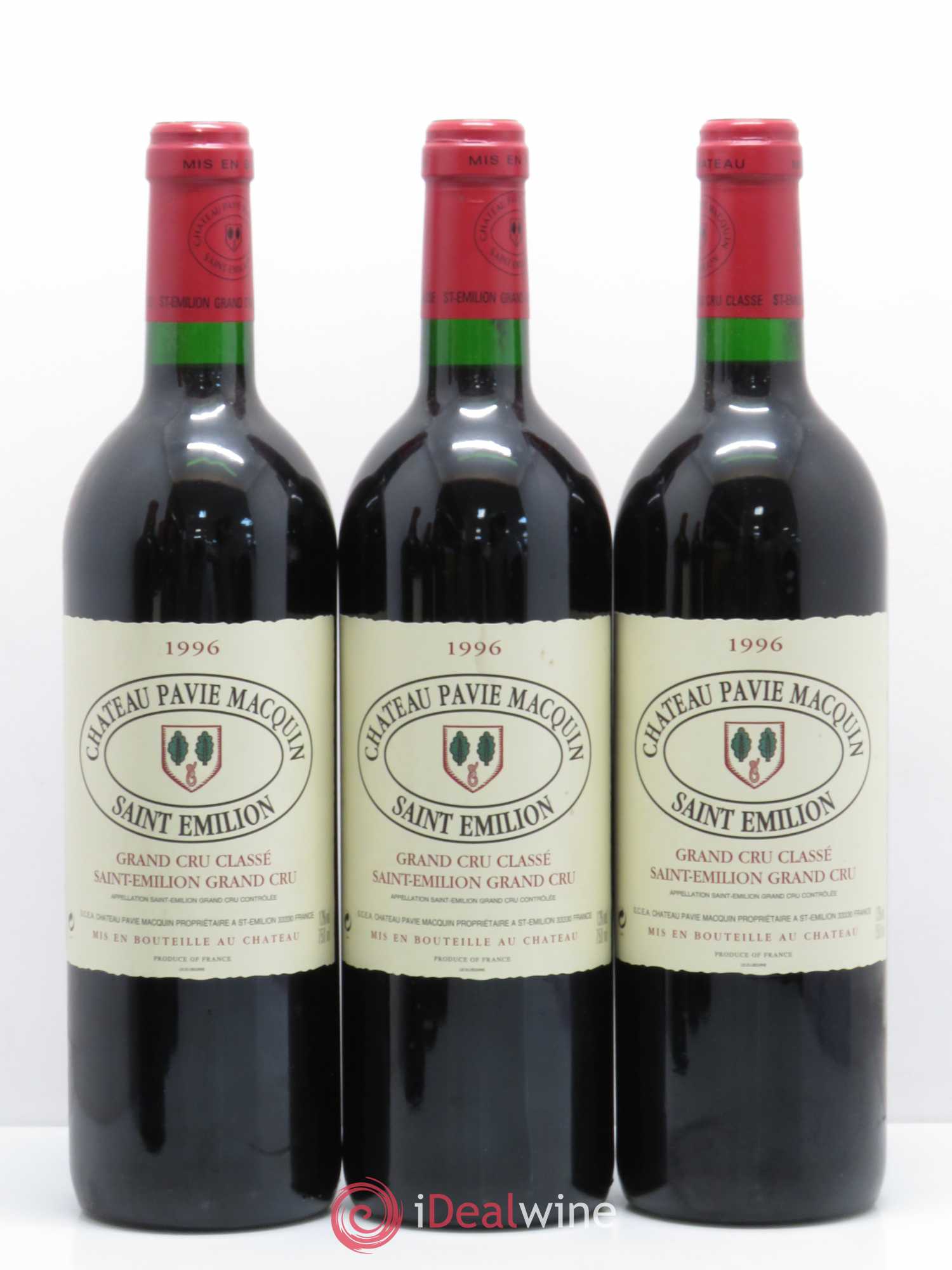 Château Pavie Macquin 1er Grand Cru Classé B 1996 - Lot de 6 bouteilles - 1