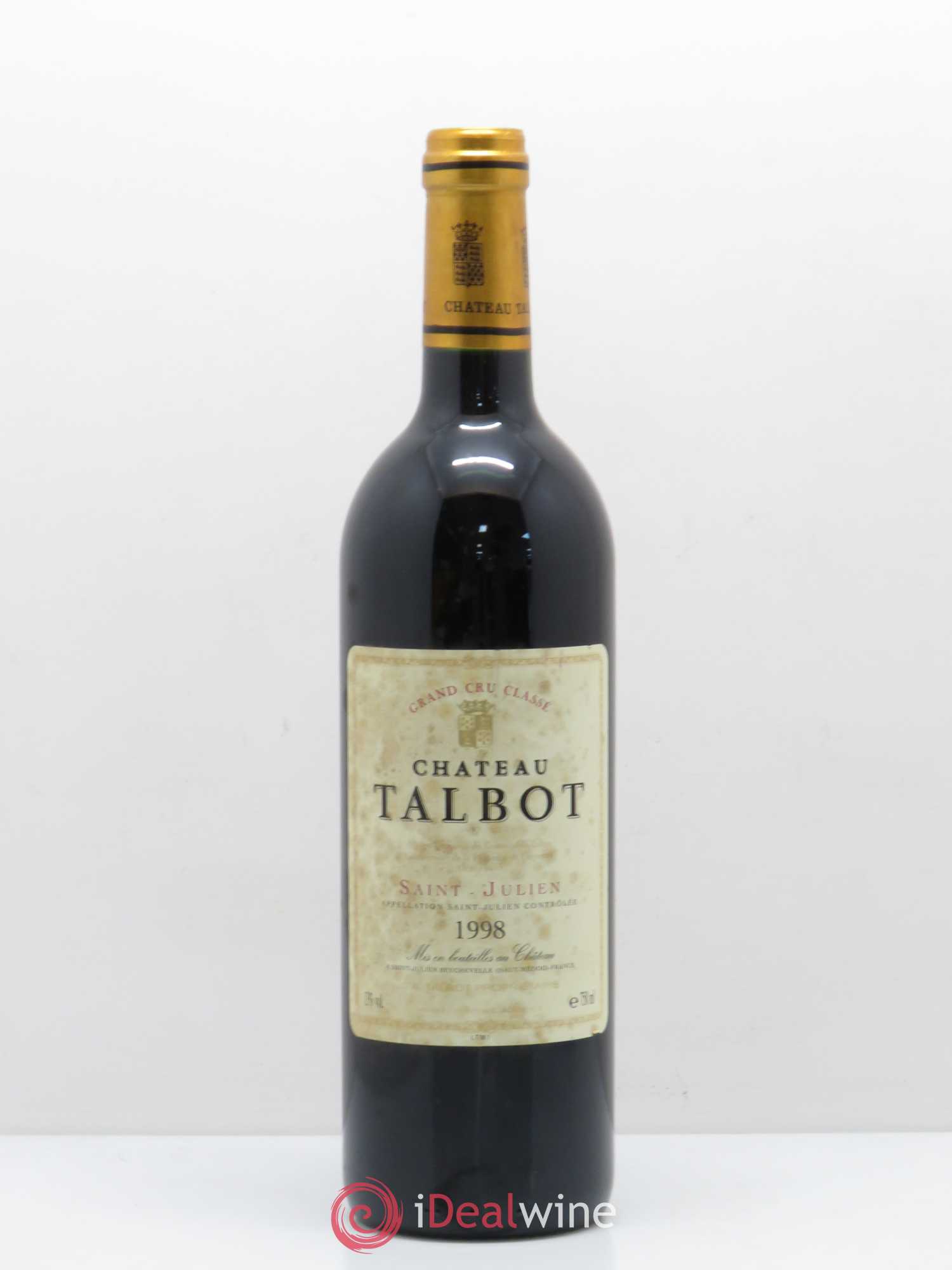 Château Talbot 4ème Grand Cru Classé 1998 - Lot de 1 bouteille - 0
