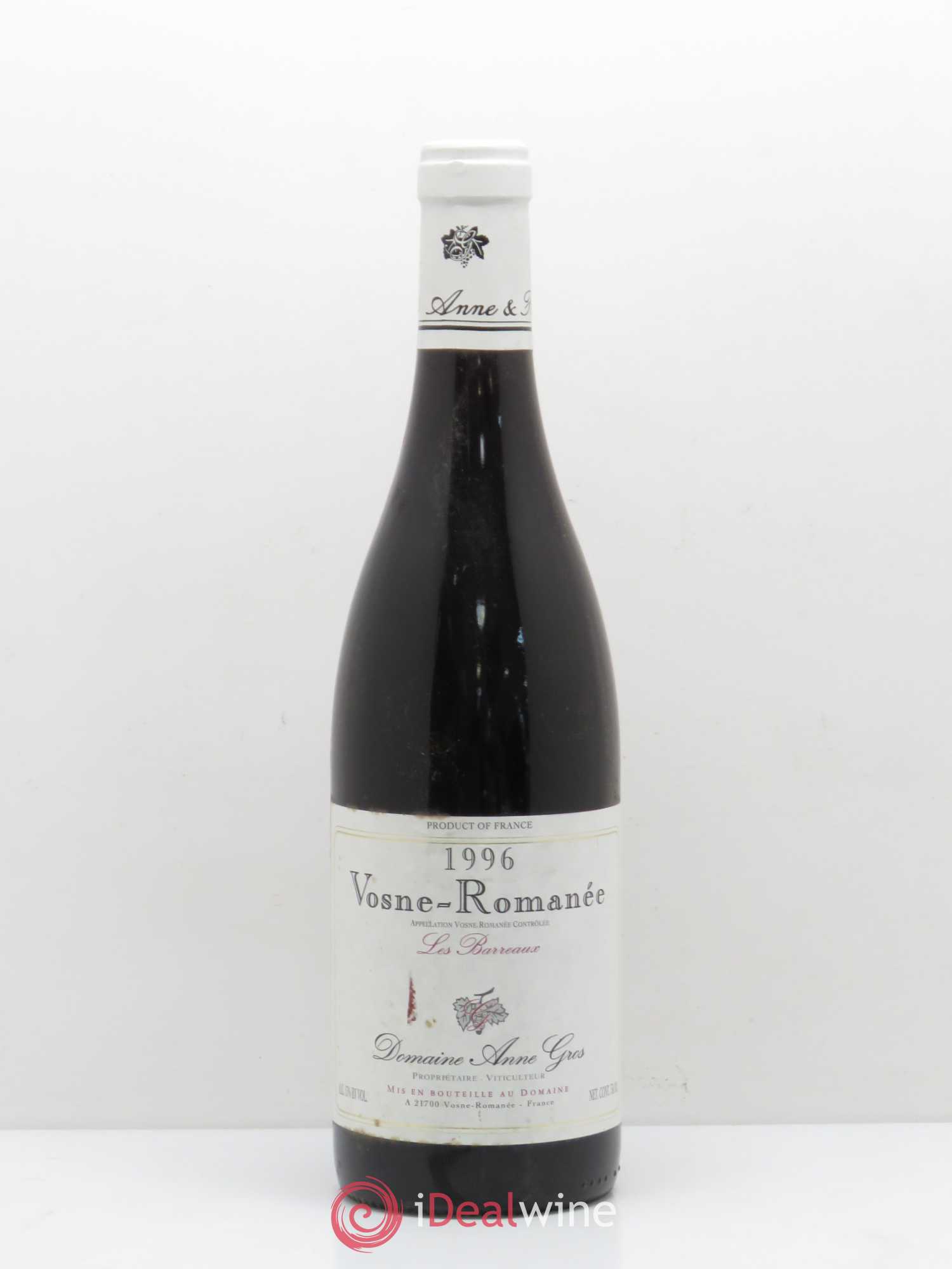 Vosne-Romanée Les Barreaux Anne Gros 1996 - Lot de 1 bouteille - 0
