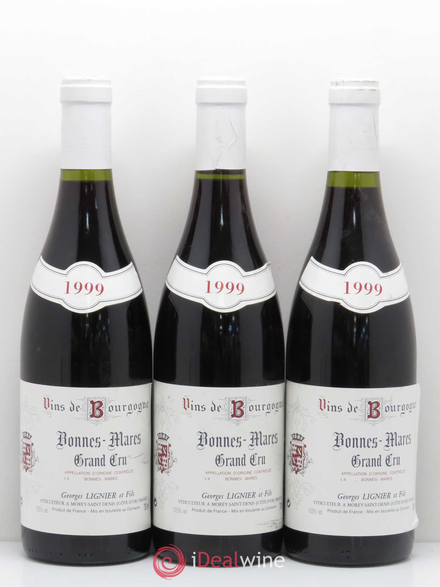 Bonnes-Mares Grand Cru Georges Lignier (Domaine) 1999 - Lot de 3 bouteilles - 0