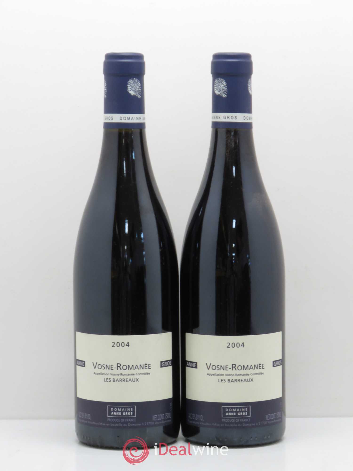 Vosne-Romanée Les Barreaux Anne Gros 2004 - Lot de 2 bouteilles - 0