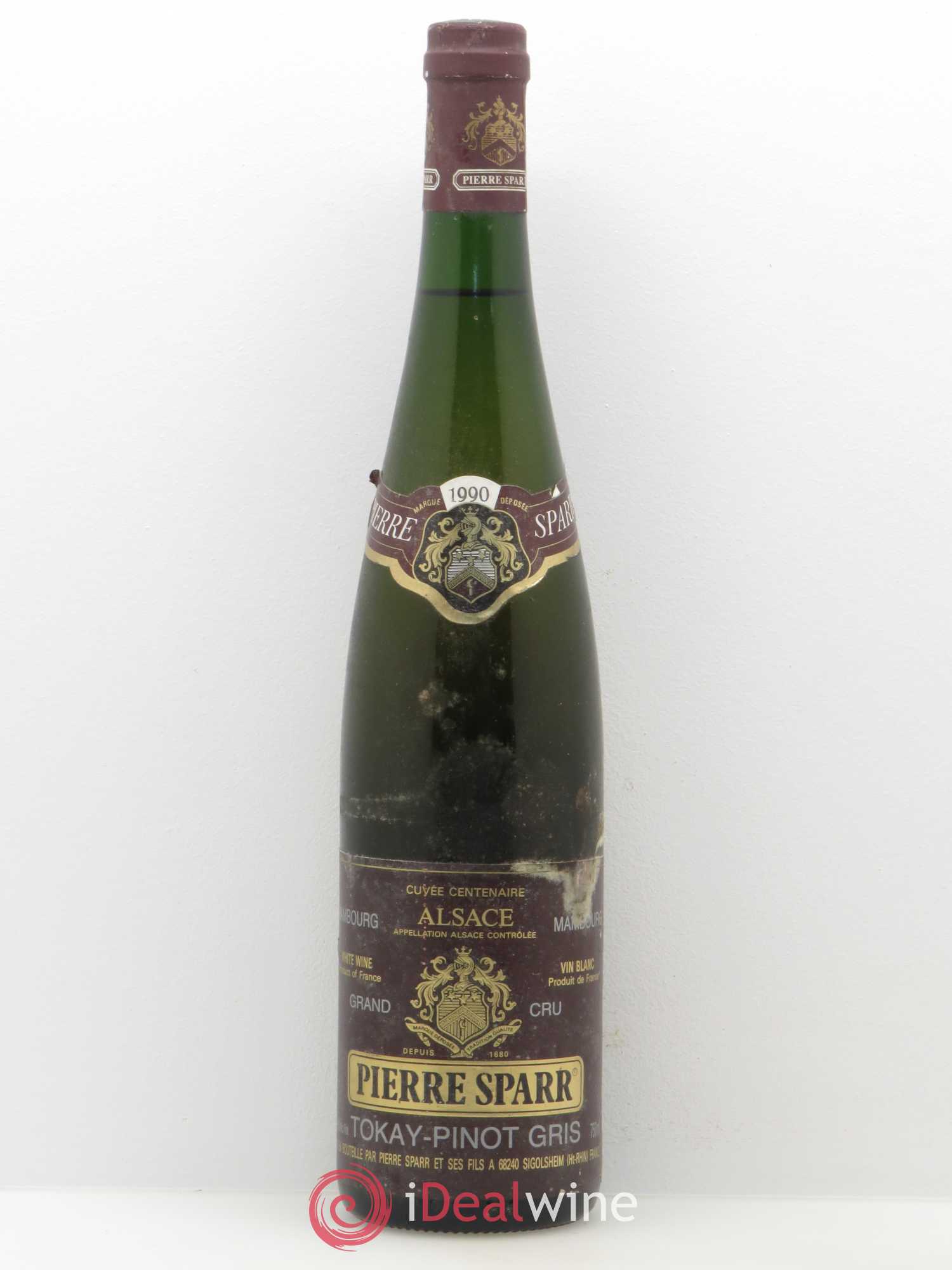 Pinot Gris (Tokay) Grand Cru Grand Cru Mambourg Cuvée Centenaire Pierre Sparr 1990 - Posten von 1 Flasche - 0
