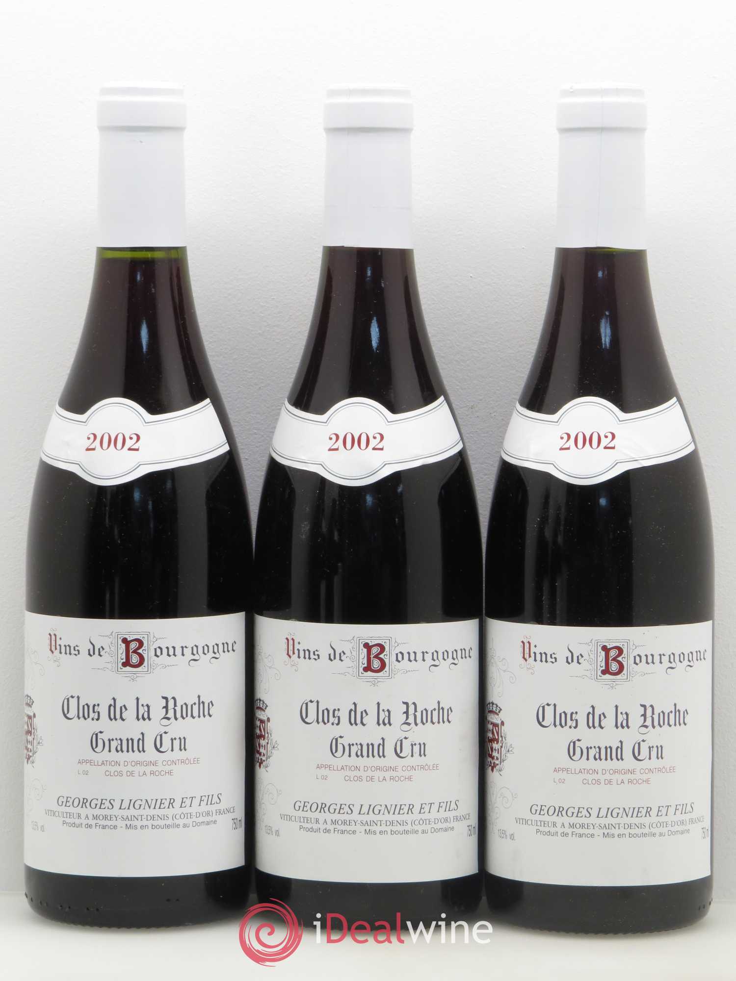 Clos de la Roche Grand Cru Georges Lignier 2002 - Lot de 5 bouteilles - 1