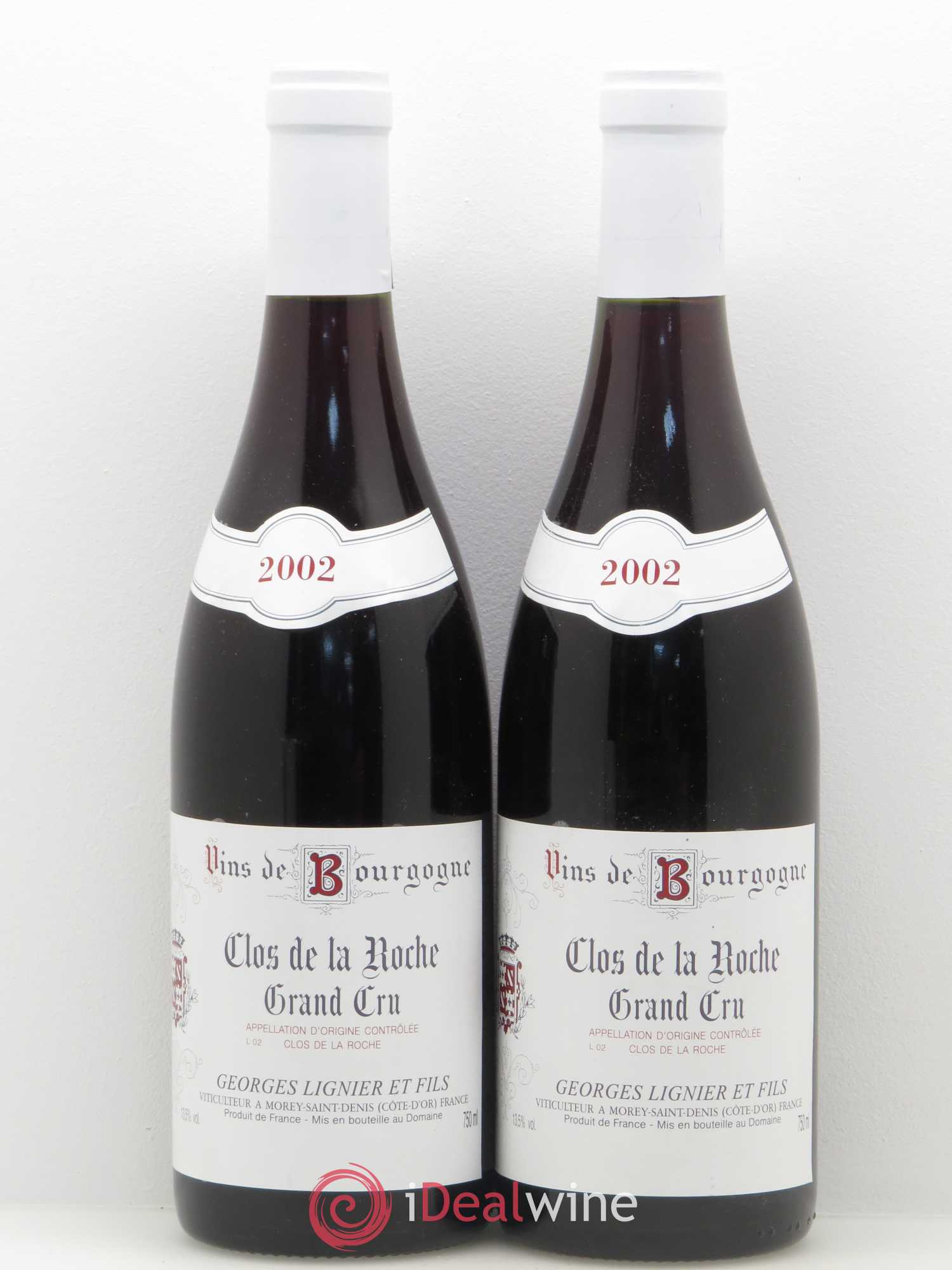 Clos de la Roche Grand Cru Georges Lignier 2002 - Lot de 5 bouteilles - 2