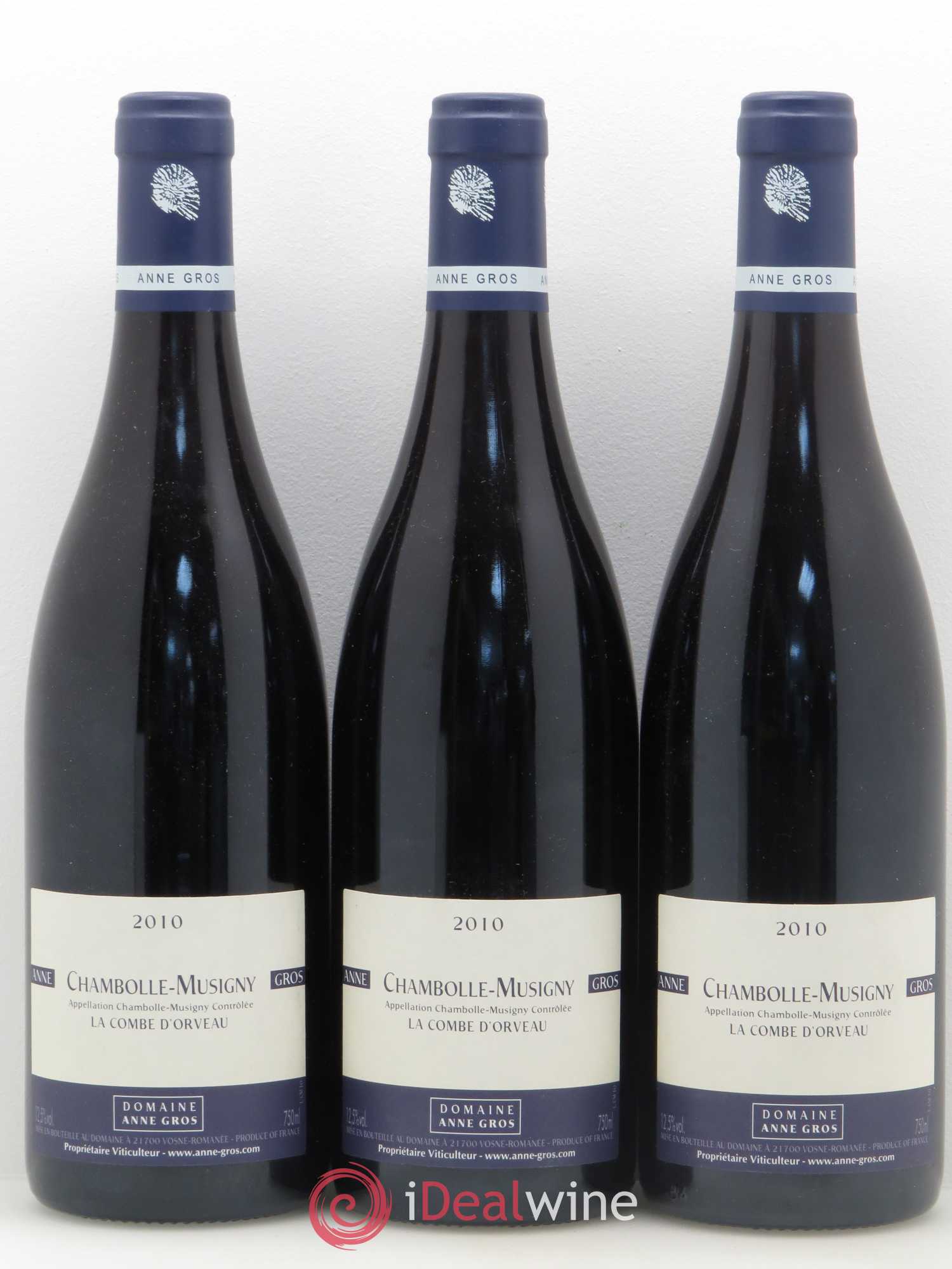 Chambolle-Musigny La Combe d'Orveau Anne Gros 2010 - Lot de 3 bouteilles - 0