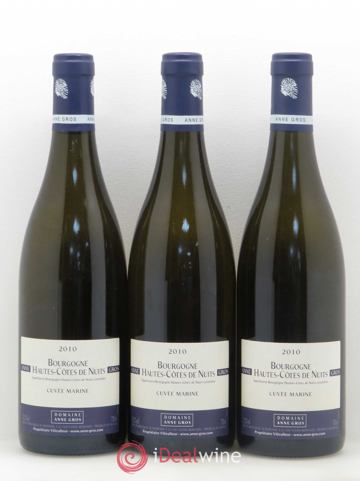 Hautes-Côtes de Nuits Cuvée Marine Anne Gros 2010 - Lot de 3 bouteilles - 0