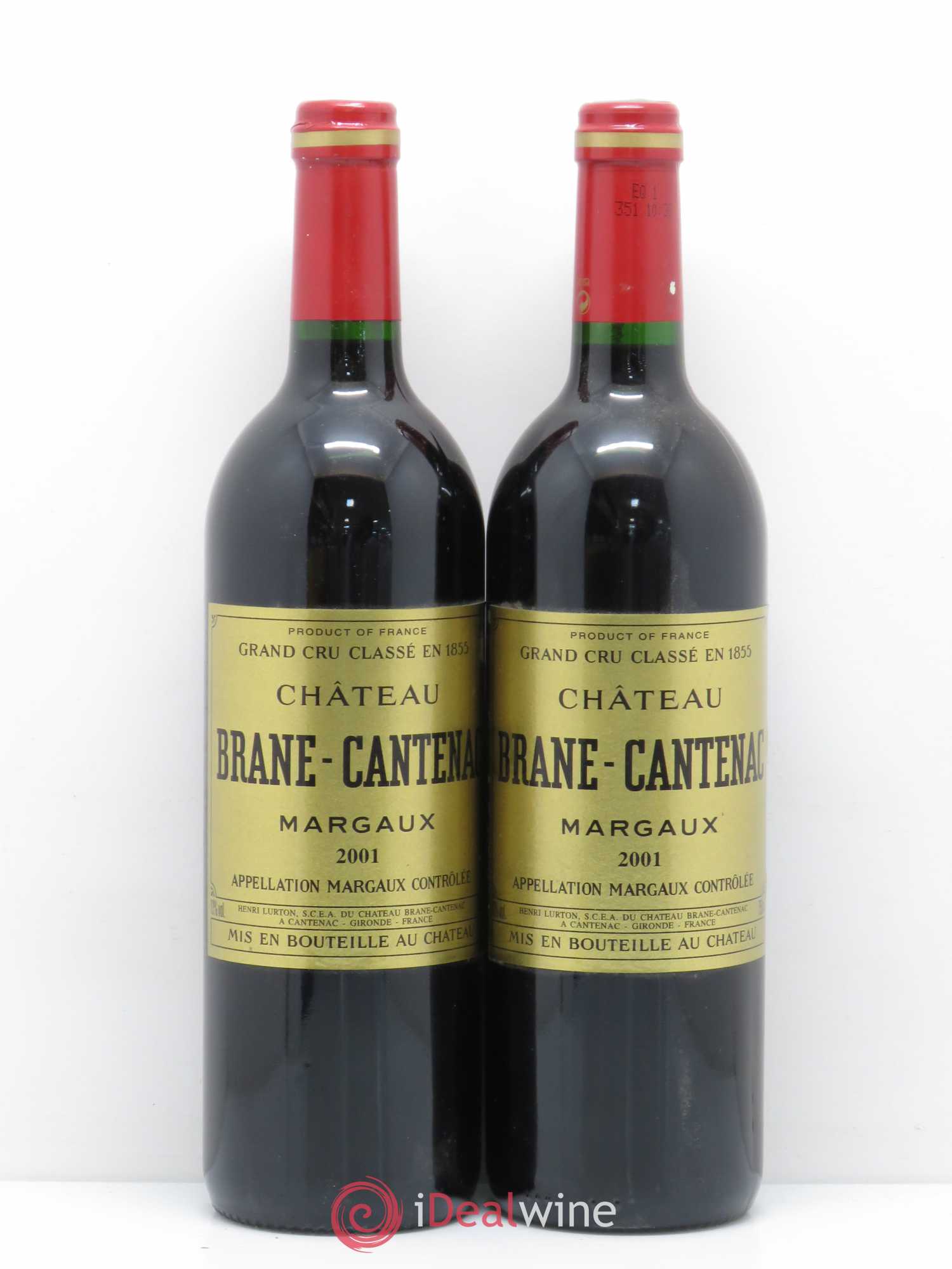 Château Brane Cantenac 2ème Grand Cru Classé 2001 - Lot de 5 bouteilles - 2