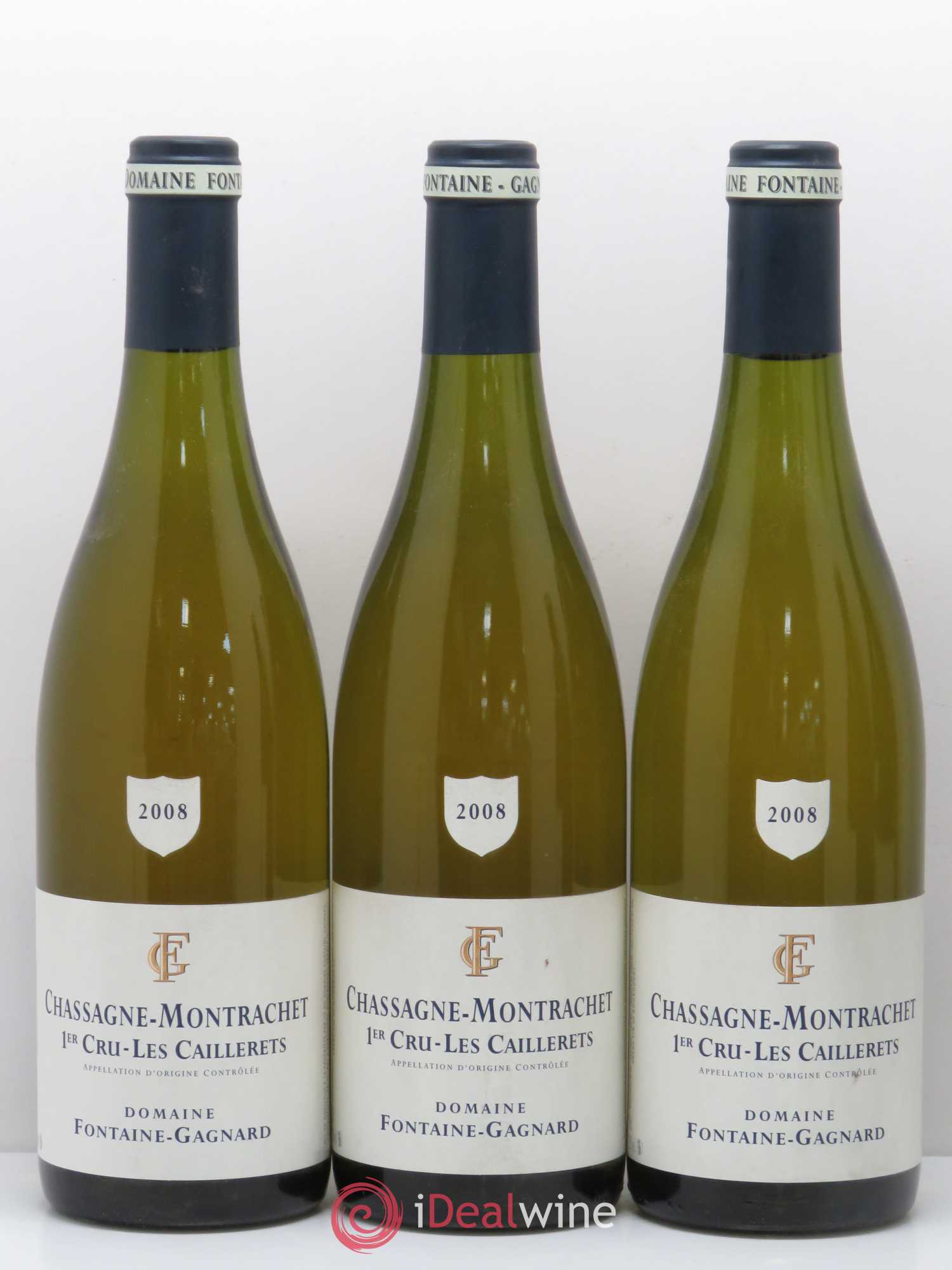 Chassagne-Montrachet 1er Cru Caillerets Domaine Fontaine Gagnard 2008 - Lotto di 5 bottiglie - 1