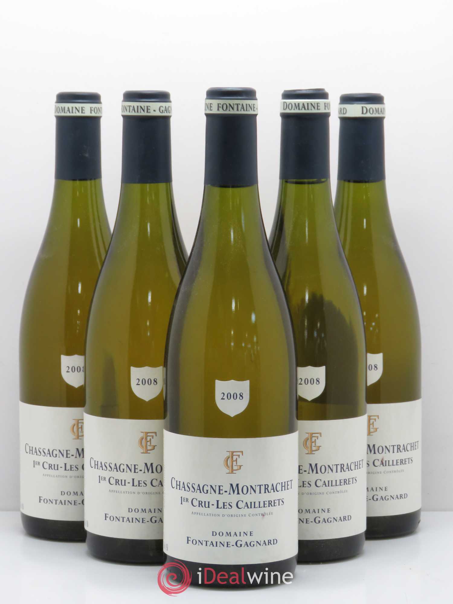Chassagne-Montrachet 1er Cru Caillerets Domaine Fontaine Gagnard 2008 - Lotto di 5 bottiglie - 0