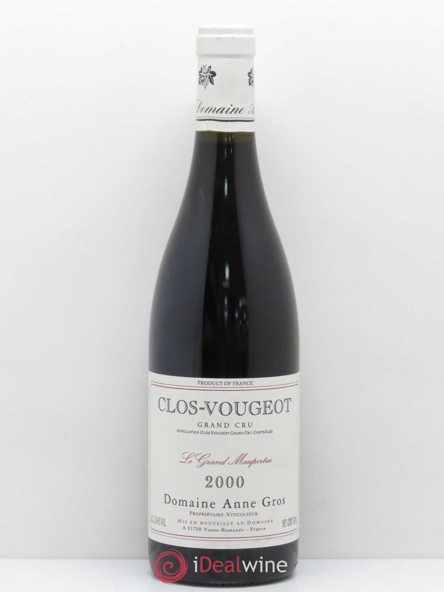 Clos de Vougeot Grand Cru Le Grand Maupertui Anne Gros 2000 - Lot de 1 bouteille - 0