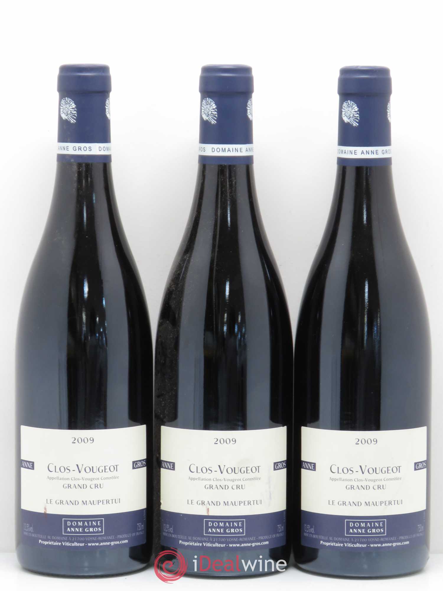 Clos de Vougeot Grand Cru Le Grand Maupertui Anne Gros 2009 - Lot de 3 bouteilles - 0
