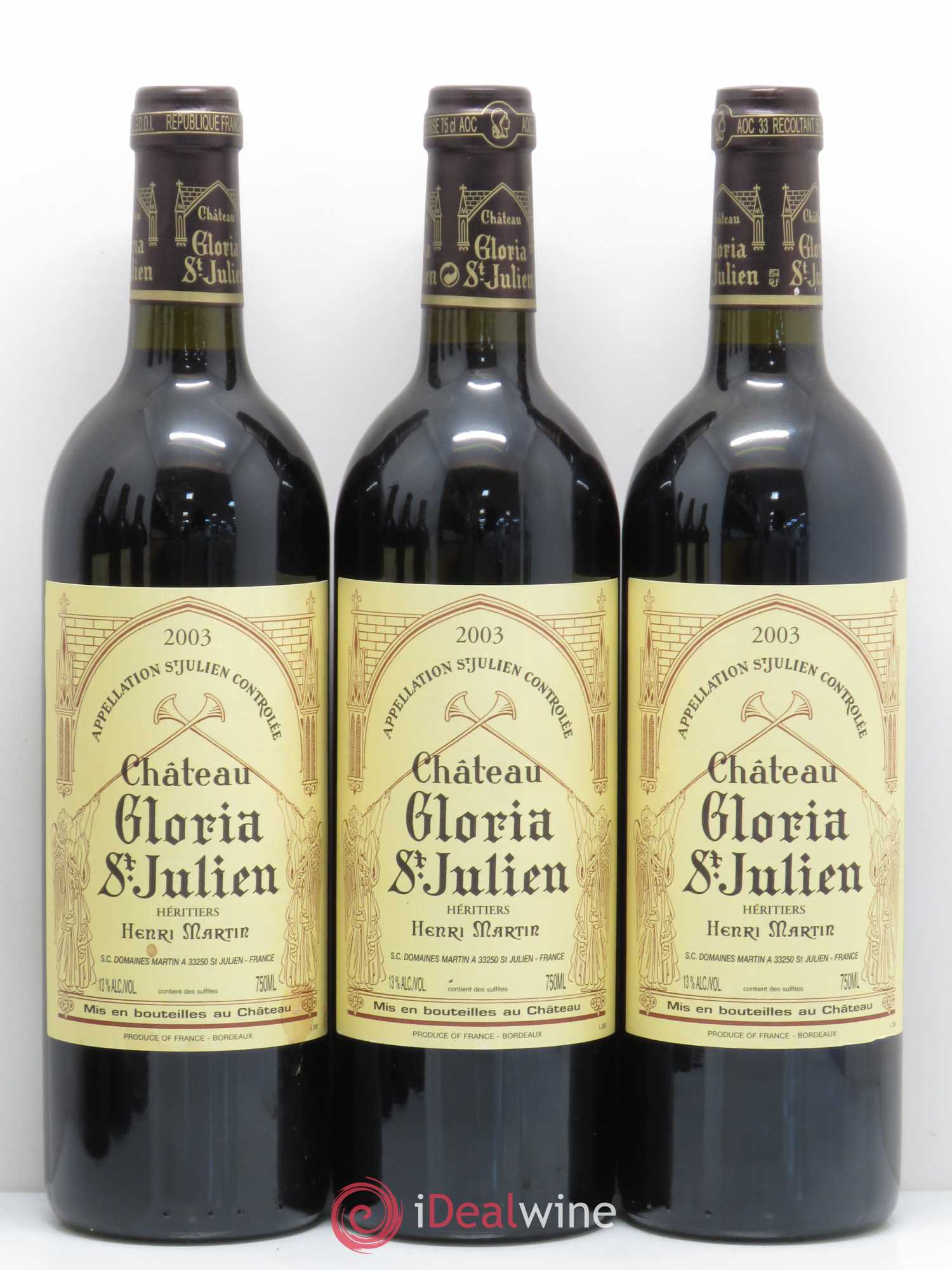 Château Gloria 2003 - Lot de 6 bouteilles - 1