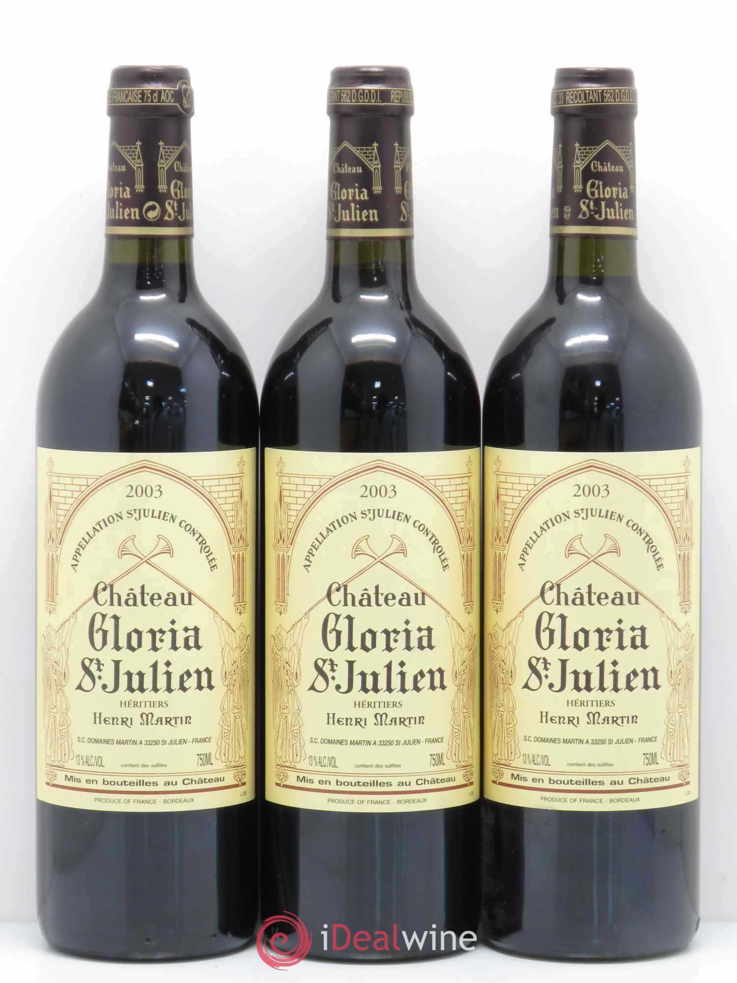 Château Gloria 2003 - Lot de 6 bouteilles - 2