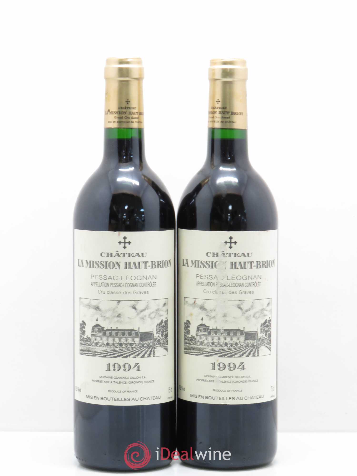 Château la Mission Haut-Brion Cru Classé de Graves 1994 - Lot de 2 bouteilles - 0
