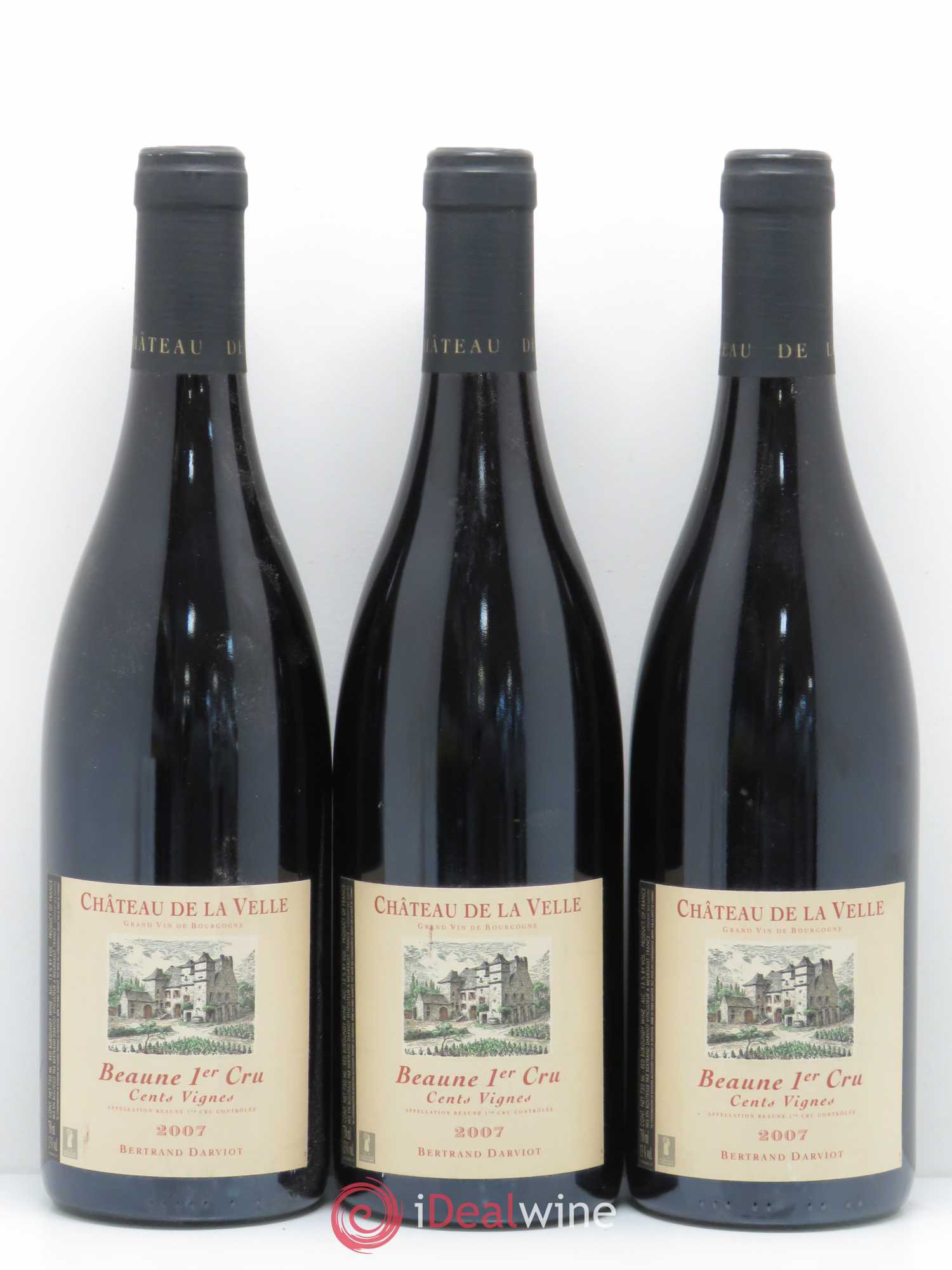 Beaune 1er Cru Les Cents Vignes Château de la Velle Darviot 2007 - Posten von 3 Flaschen - 0