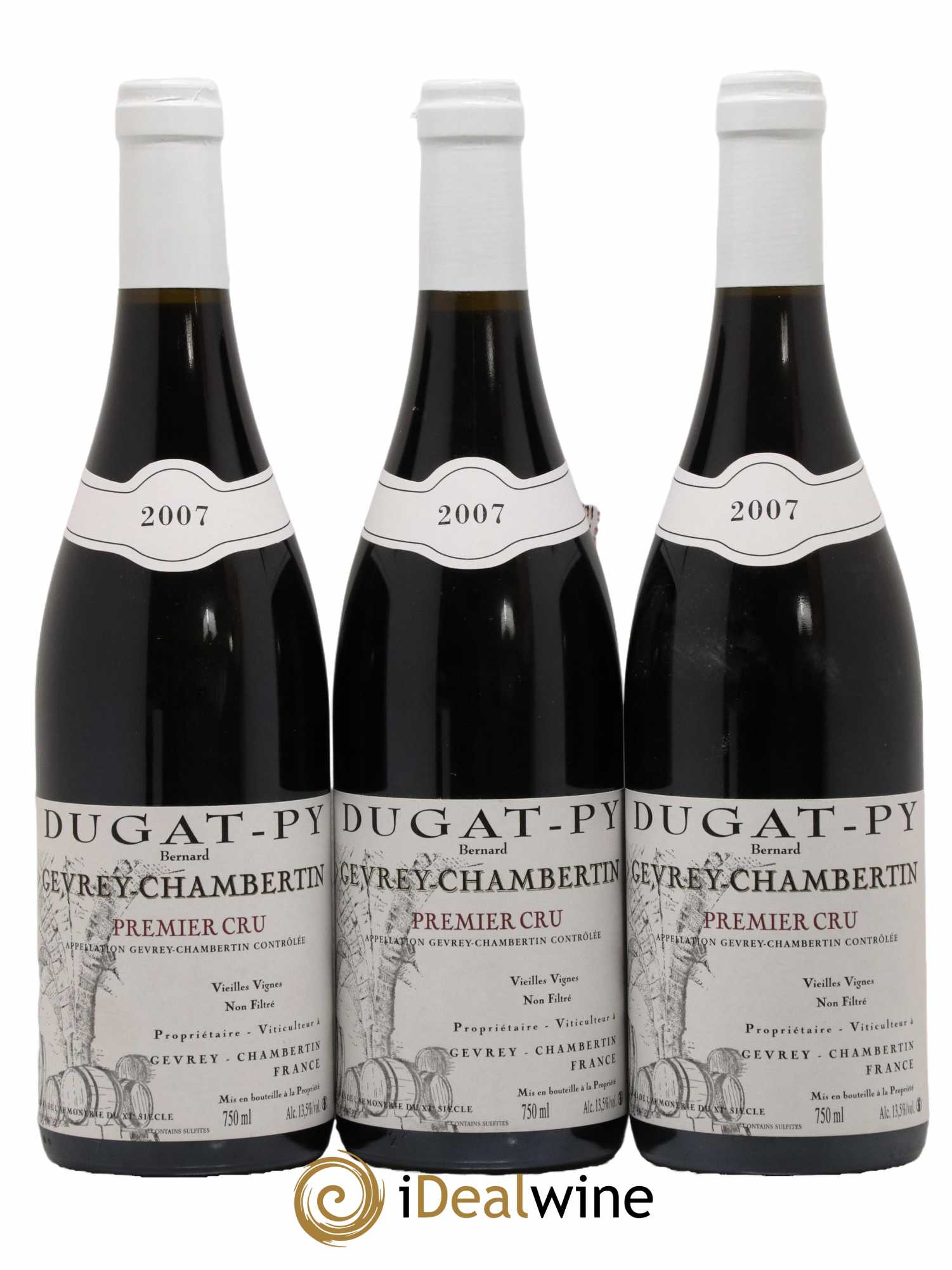 Gevrey-Chambertin 1er Cru Dugat-Py 2007 - Lot de 3 bouteilles - 0