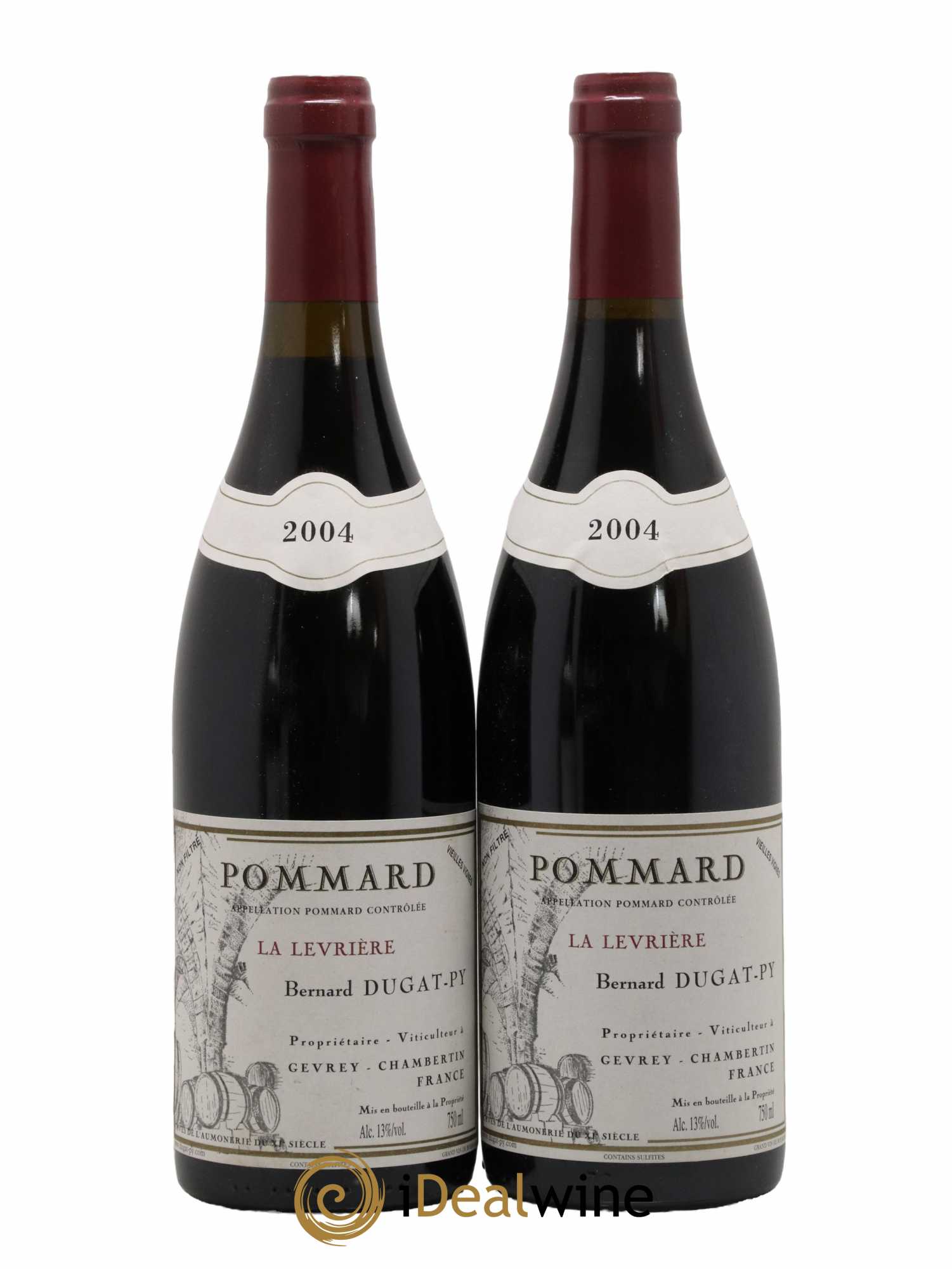 Pommard La Levrière Vieilles Vignes Dugat-Py 2004 - Lot de 2 bouteilles - 0