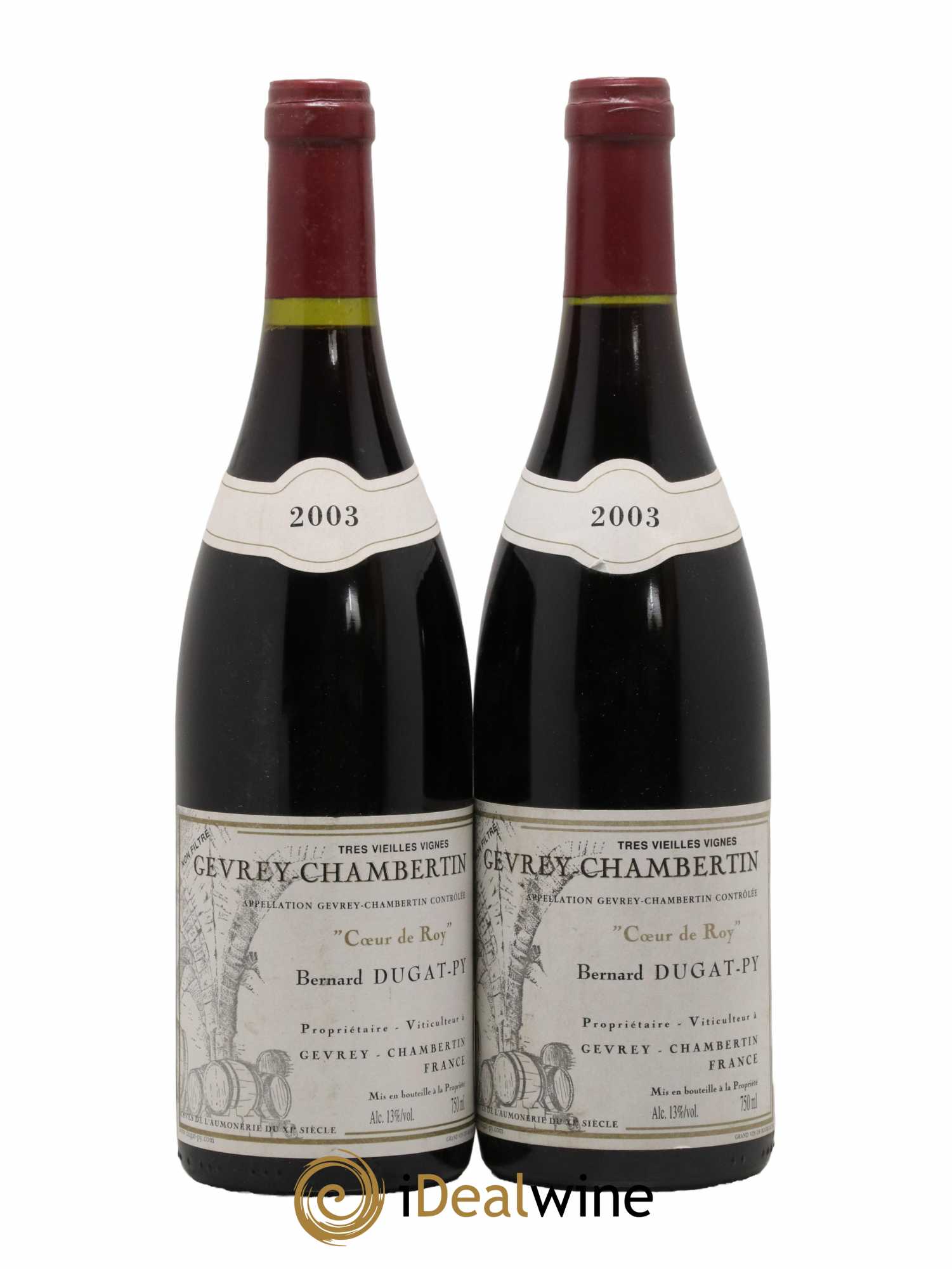 Gevrey-Chambertin Coeur de Roy Très Vieilles Vignes Dugat-Py 2003 - Lot de 2 bouteilles - 0