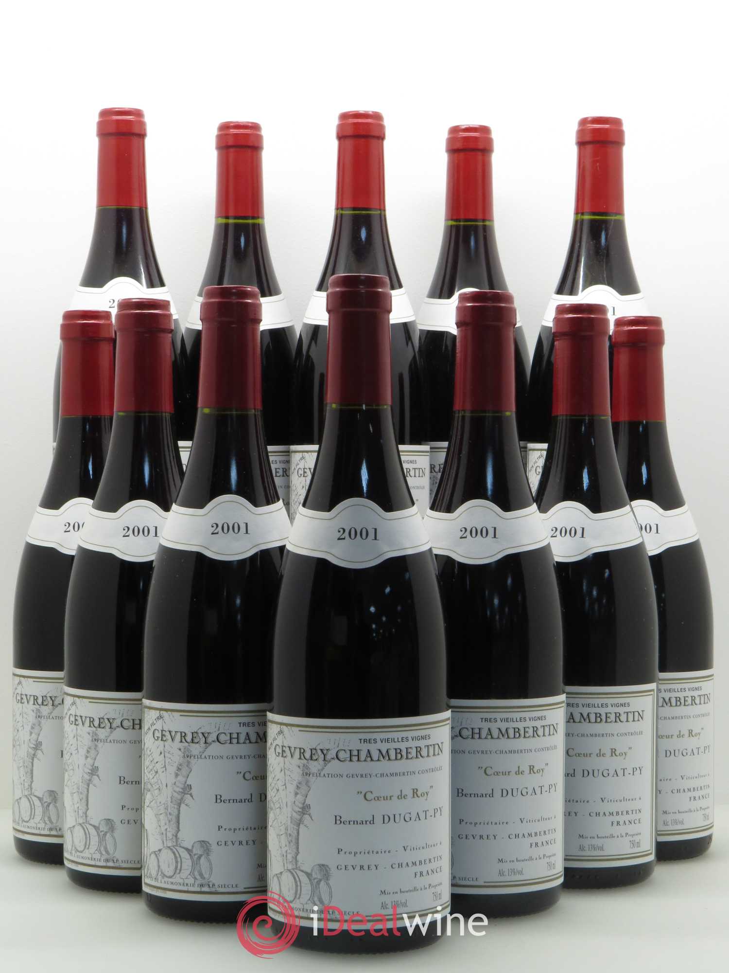 Gevrey-Chambertin Coeur de Roy Très Vieilles Vignes Dugat-Py Très Vieilles Vignes 2001 - Lot de 12 bouteilles - 0