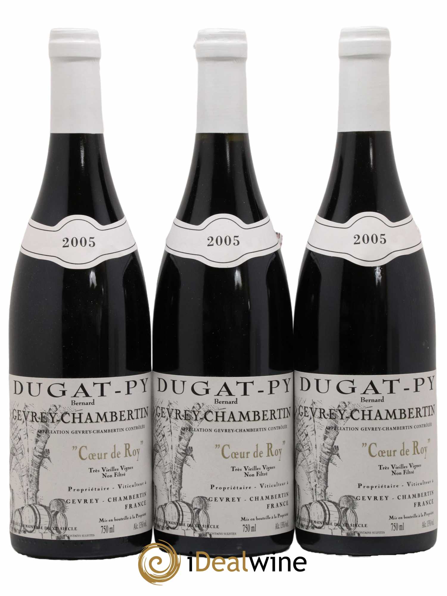 Gevrey-Chambertin Coeur de Roy Très Vieilles Vignes Dugat-Py 2005 - Lot de 3 bouteilles - 0