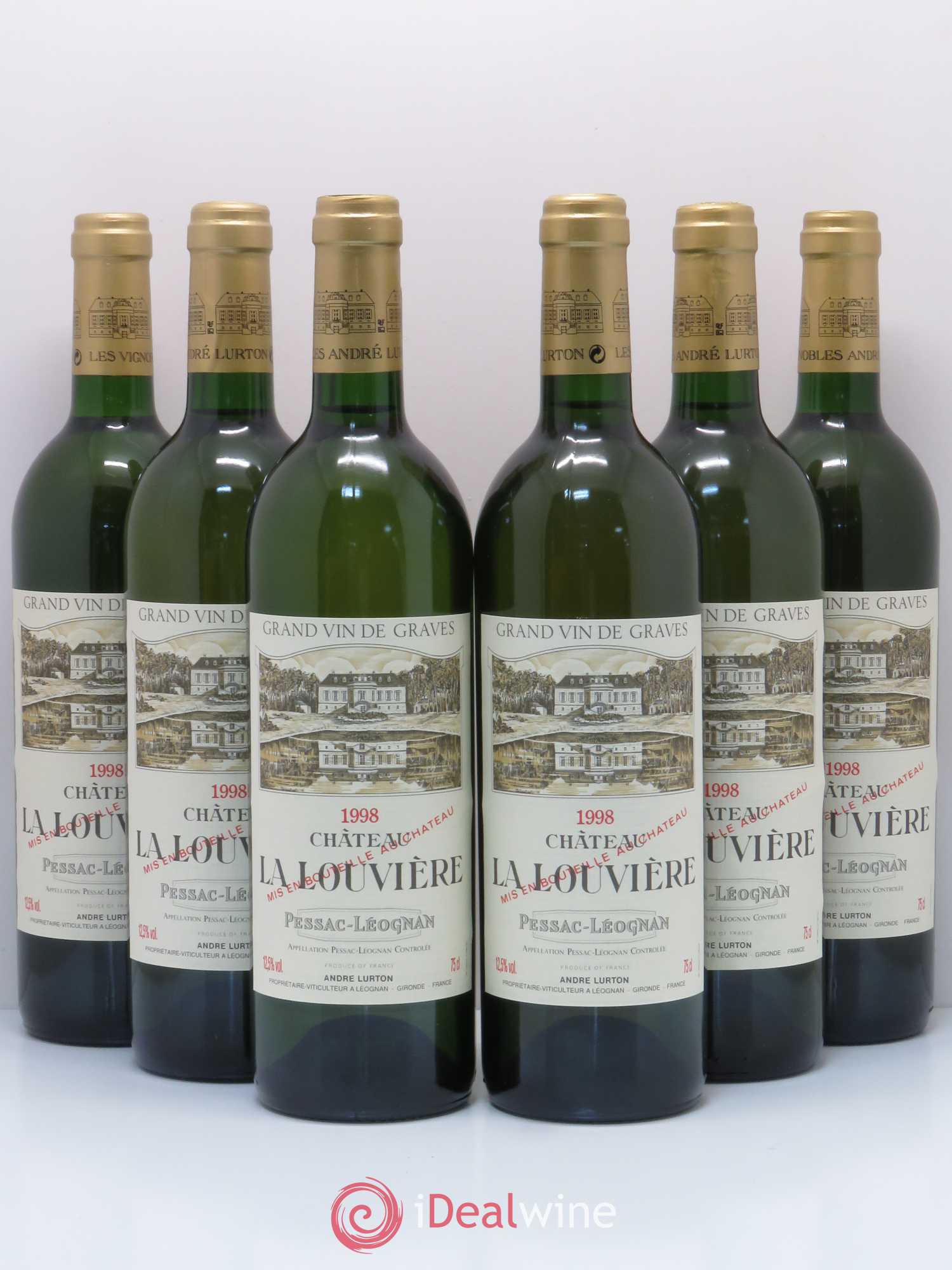 Château la Louvière 1998 - Lot de 6 bouteilles - 0
