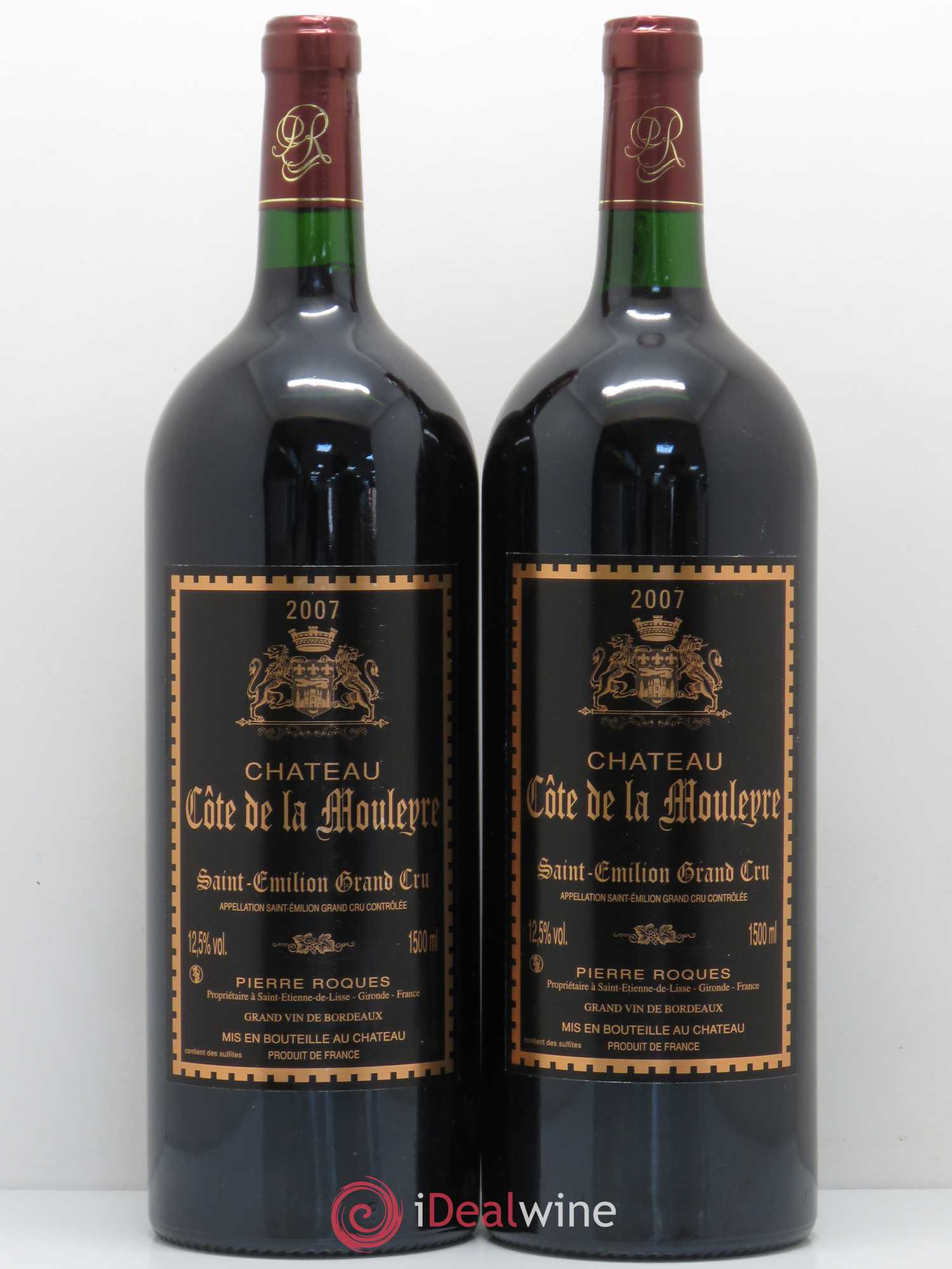 Saint-Émilion Château Côte de la Mouleyre 2007 - Posten von 2 Magnum - 0
