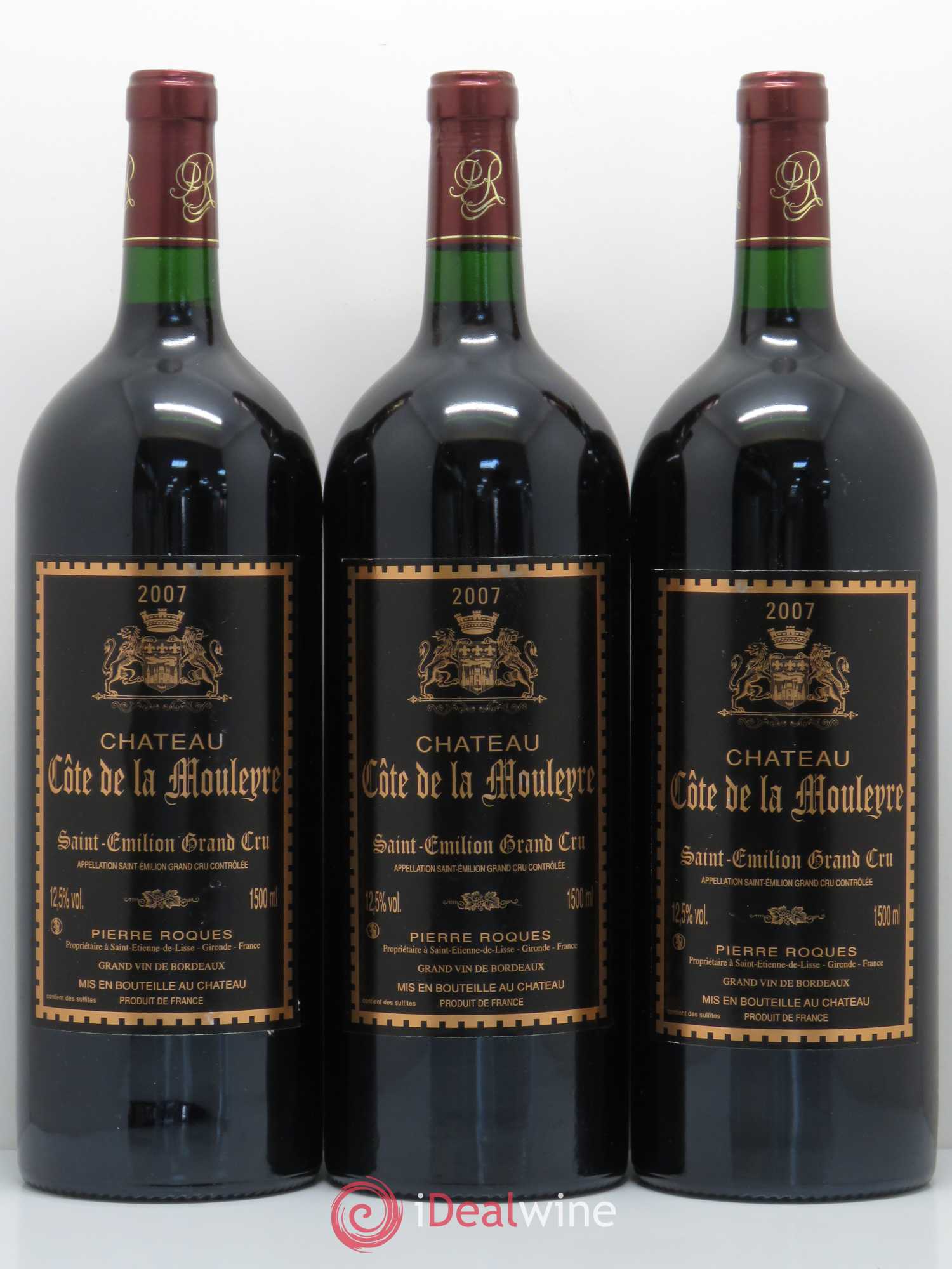 Saint-Émilion Château Côte de la Mouleyre 2007 - Posten von 3 Magnum - 0