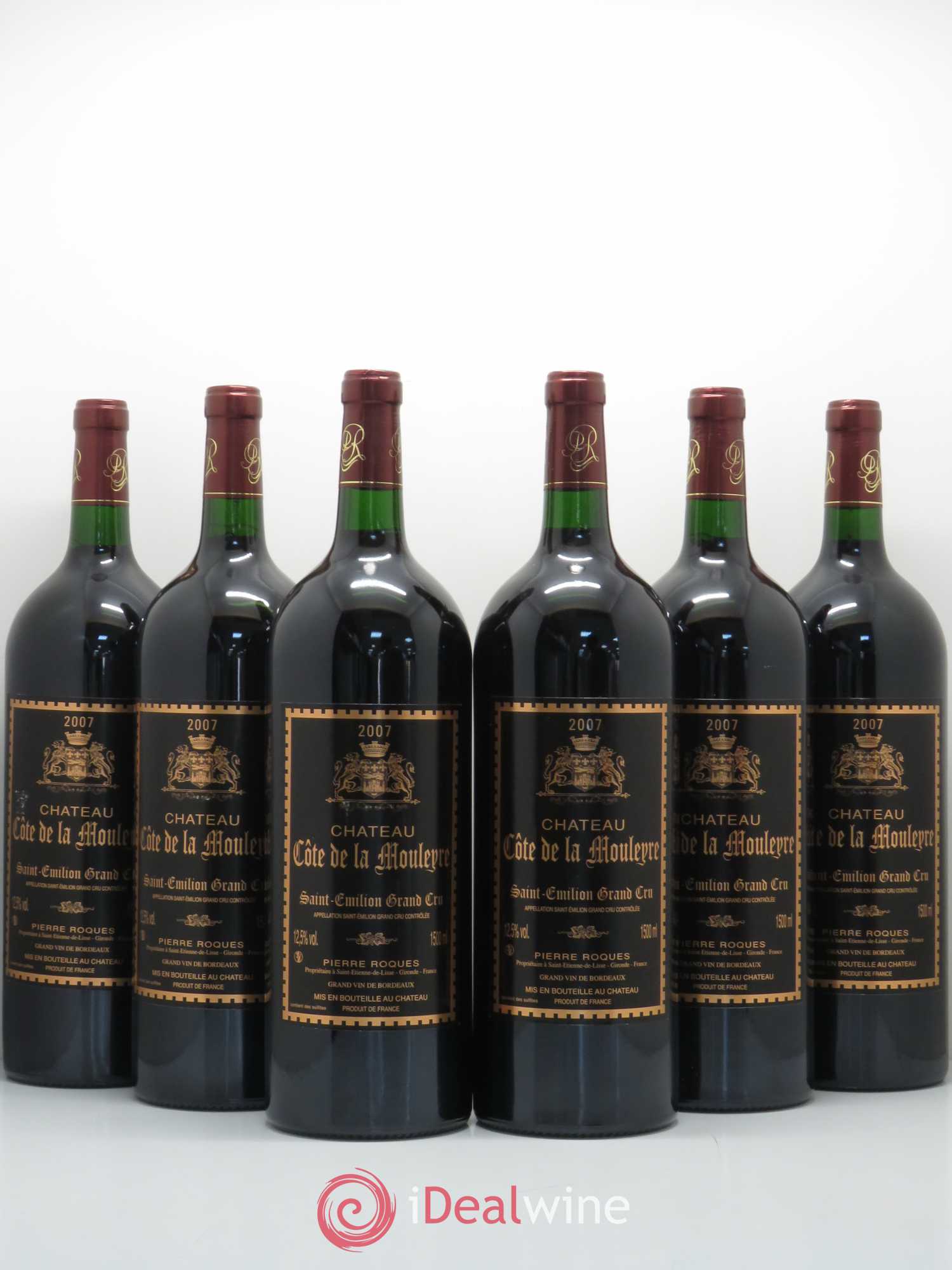 Saint-Émilion Château Côte de la Mouleyre 2007 - Posten von 6 Magnum - 0