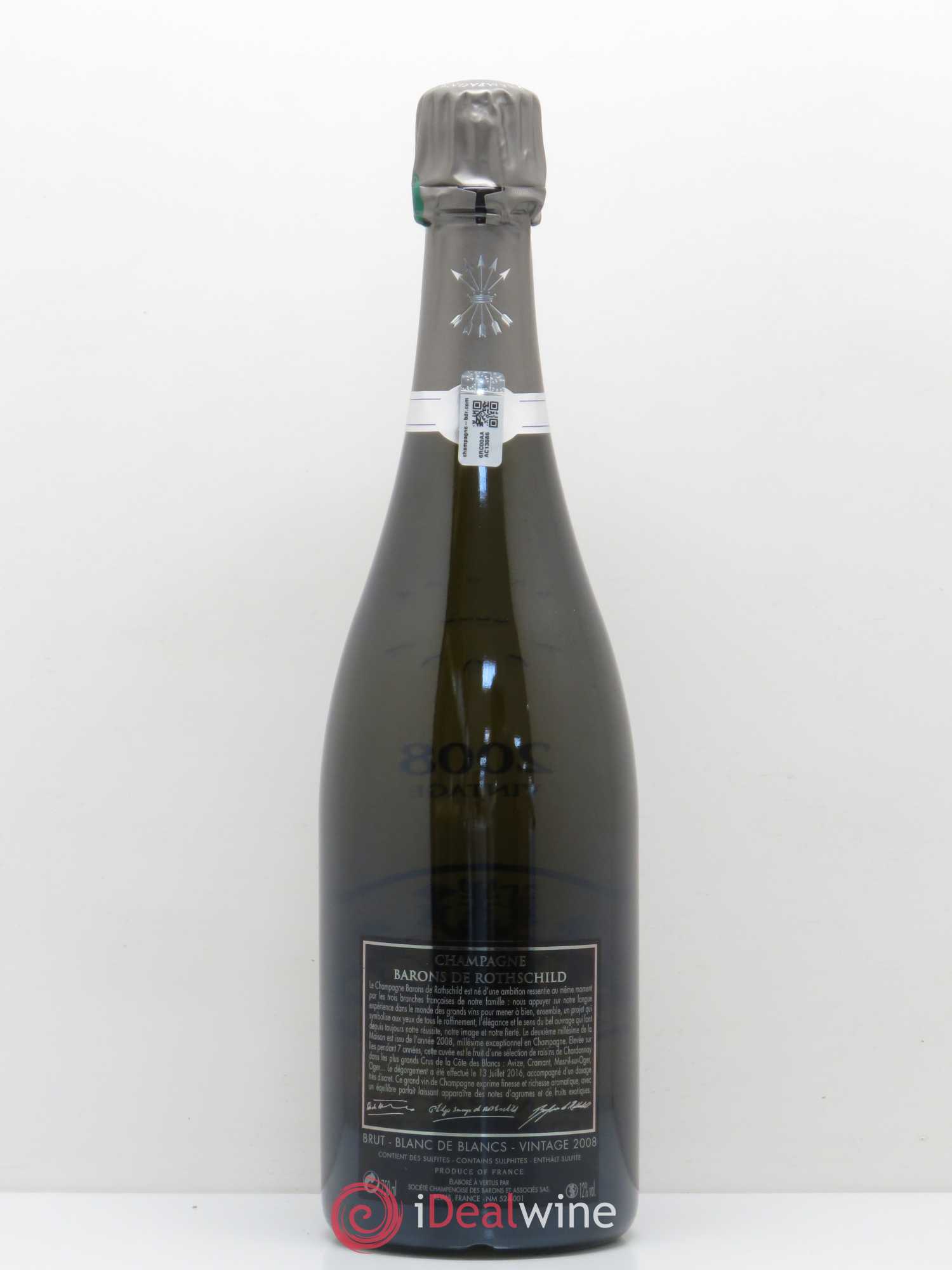 Champagne Barons de Rothschild Blanc de Blancs Vintage 2008 - Posten von 1 Flasche - 1