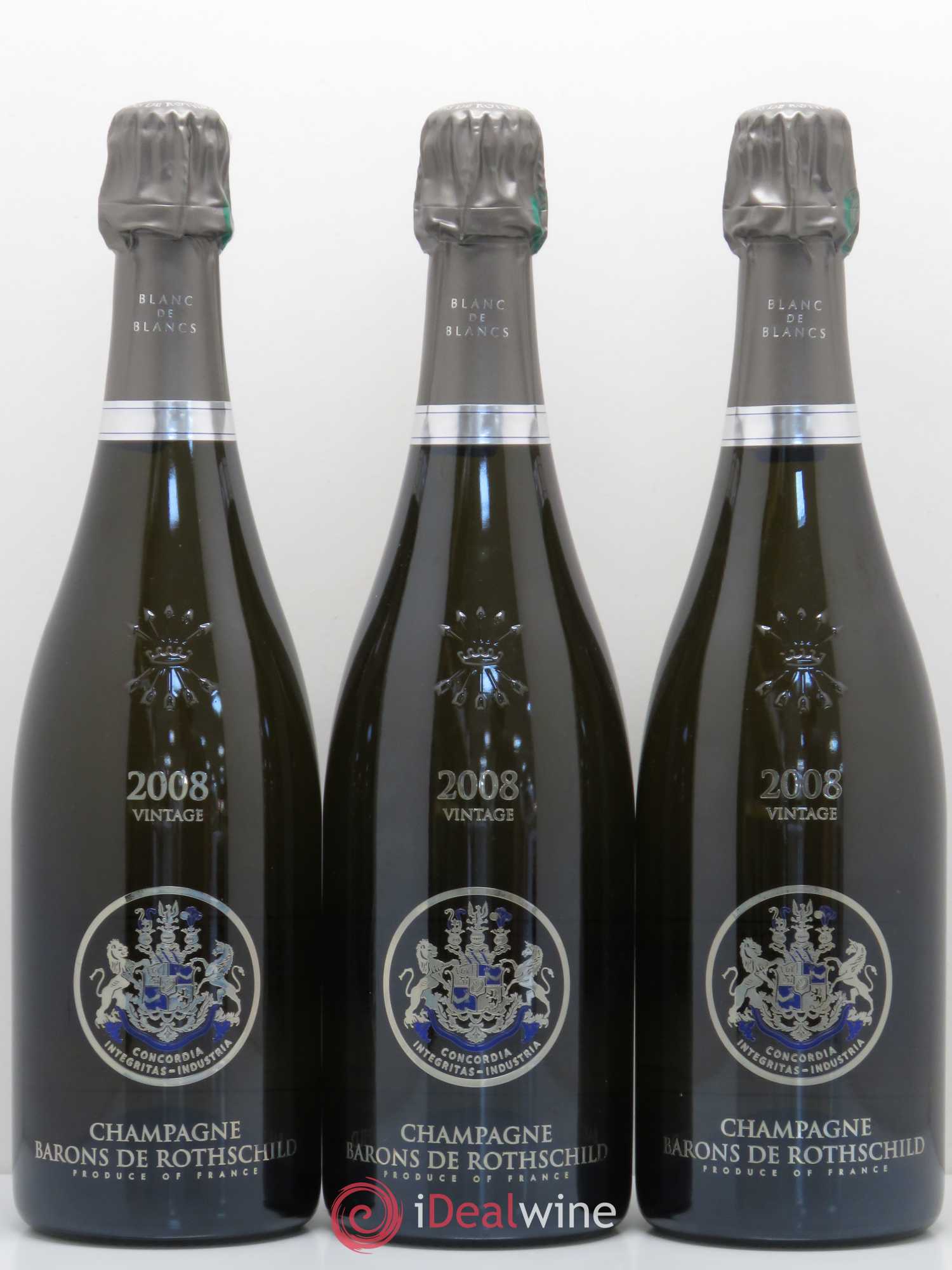 Champagne Barons de Rothschild Blanc de Blancs Vintage 2008 - Posten von 3 Flaschen - 0