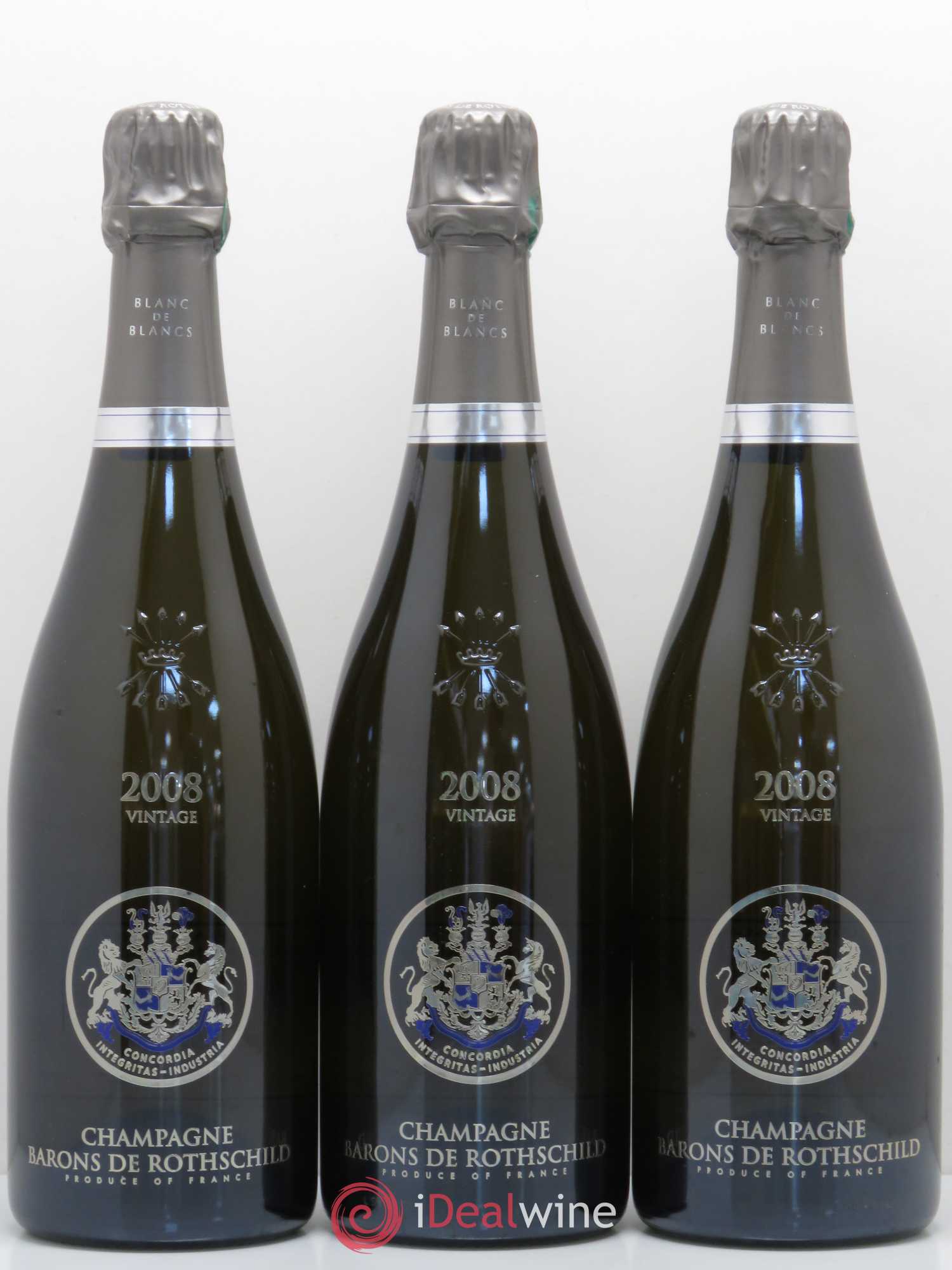 Champagne Barons de Rothschild Blanc de Blancs Vintage 2008 - Posten von 3 Flaschen - 0