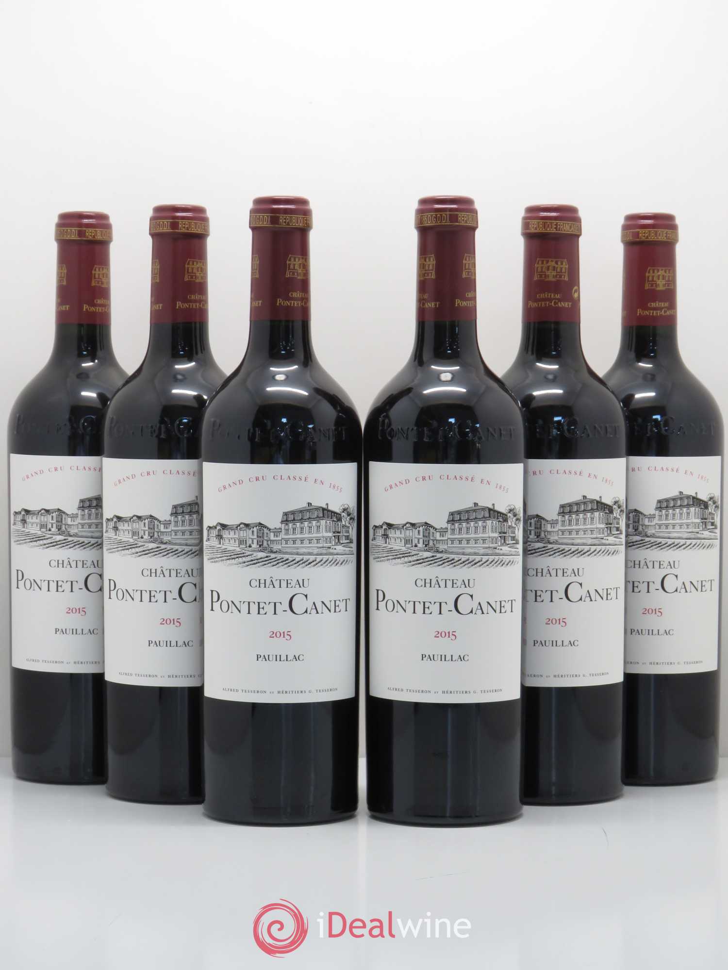 Château Pontet Canet 5ème Grand Cru Classé 2015 - Lot de 6 bouteilles - 0