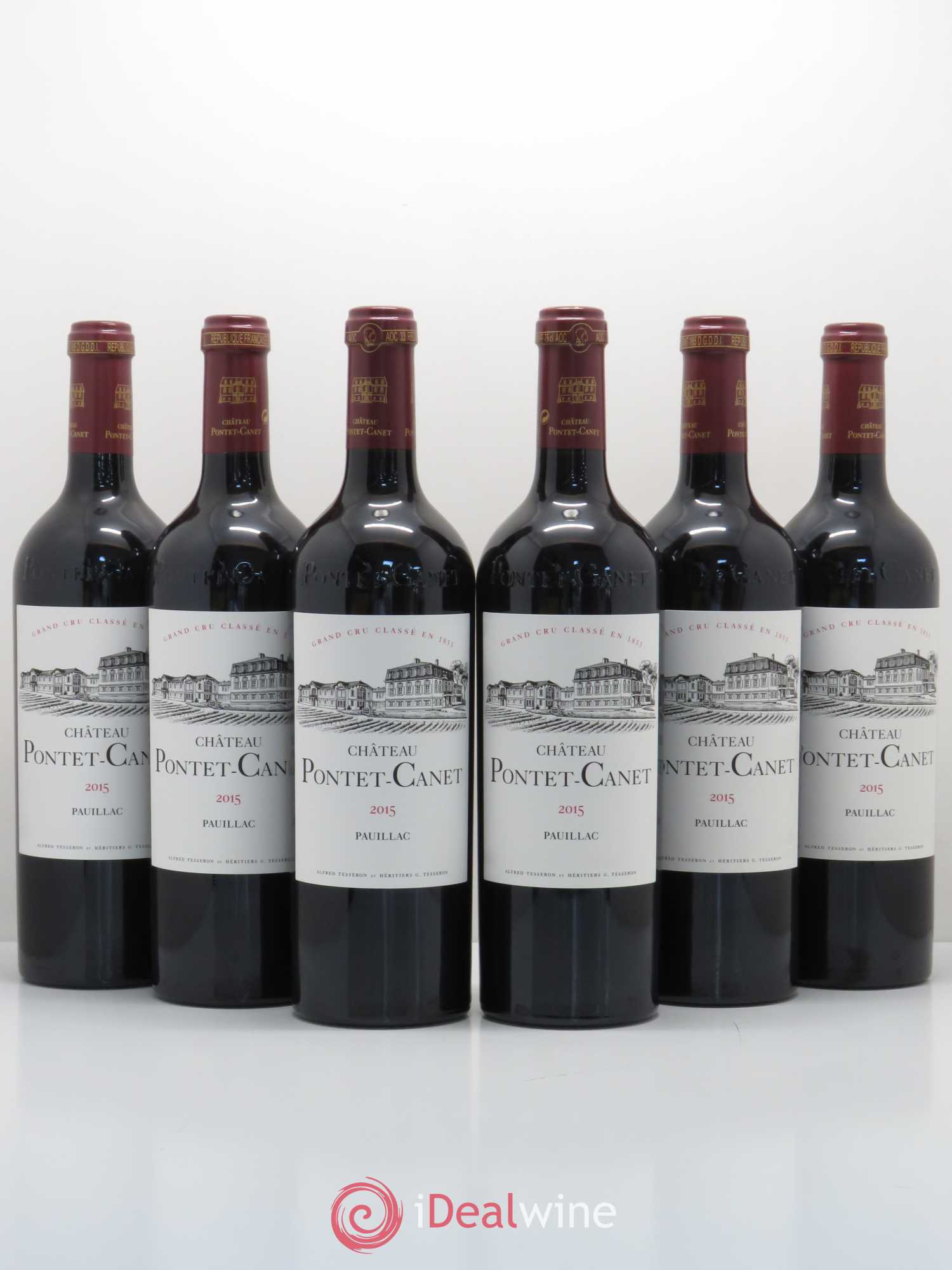 Château Pontet Canet 5ème Grand Cru Classé 2015 - Lot de 6 bouteilles - 0