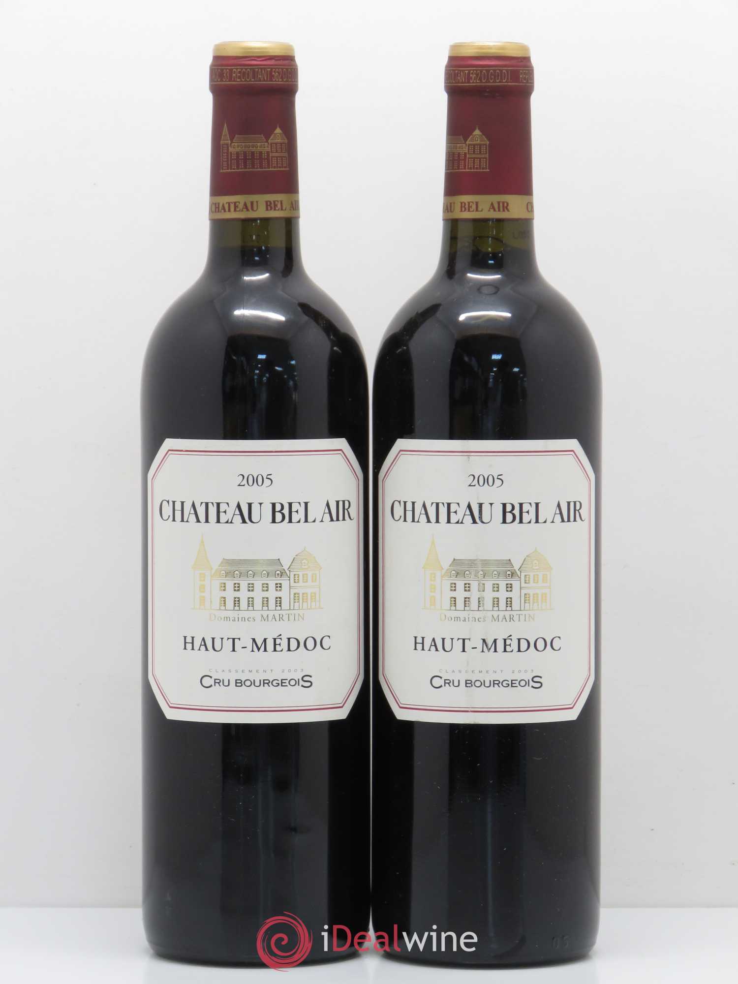 Bordeaux Haut-Médoc Château Bel Air 2005 - Posten von 2 Flaschen - 0