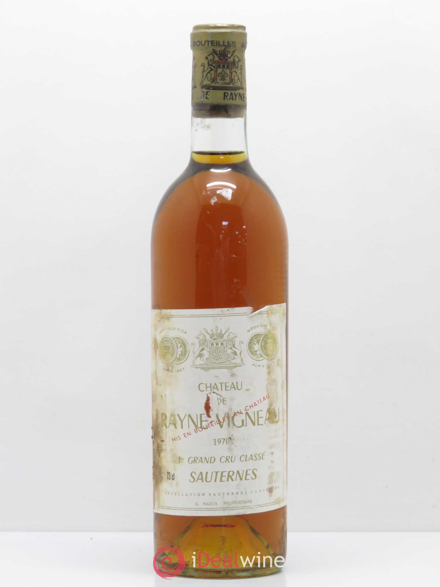 Château de Rayne Vigneau 1er Grand Cru Classé 1970 - Lotto di 1 bottiglia - 0