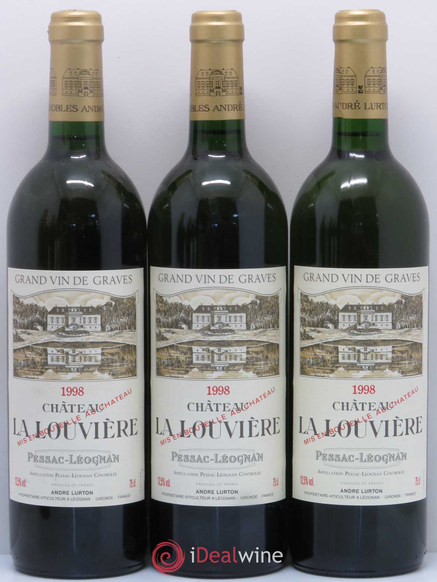 Château la Louvière 1998 - Lot de 12 bouteilles - 1
